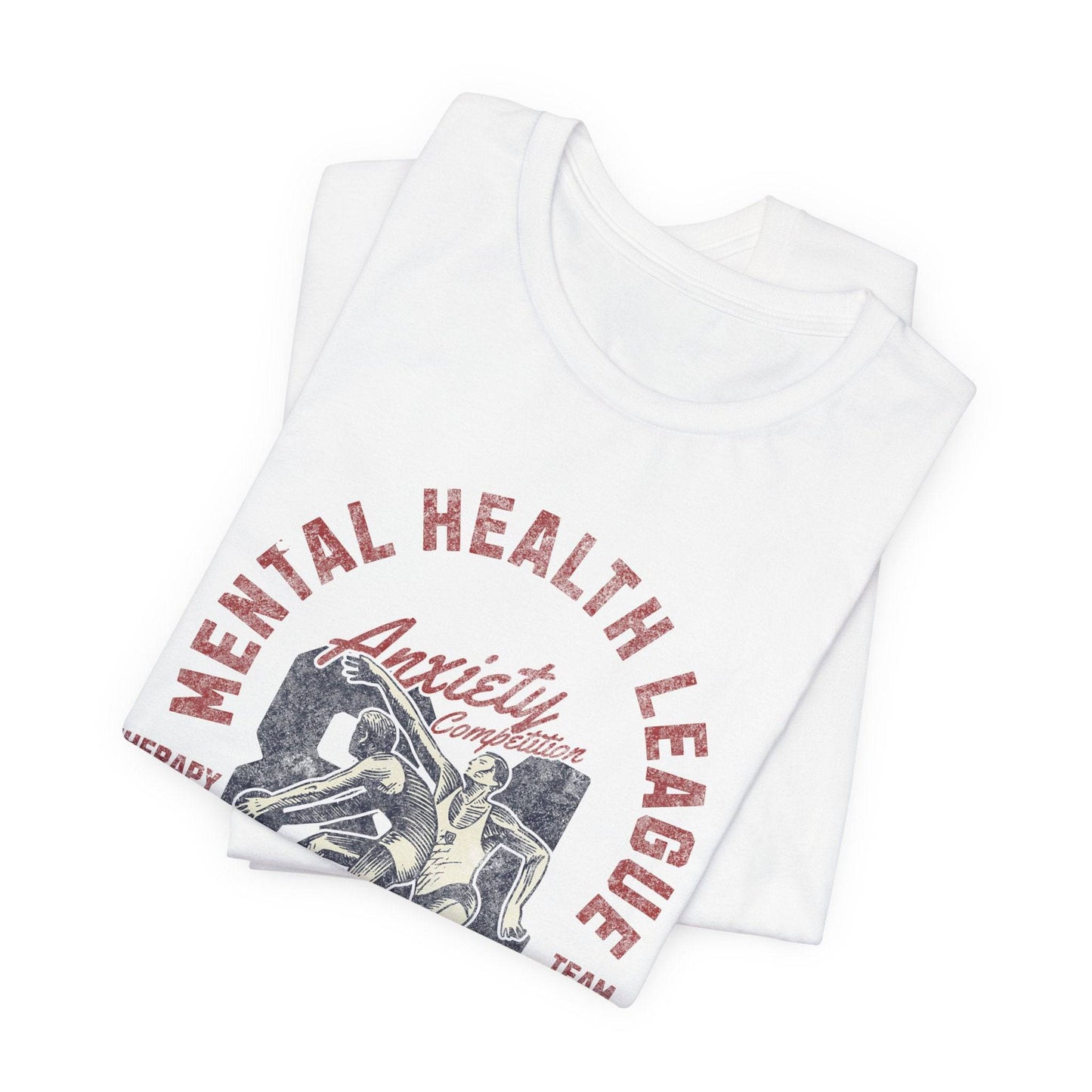 Mental Health League Unisex Tee – Anxiety Therapy Support Shirt - Its Fine, I Am Fine