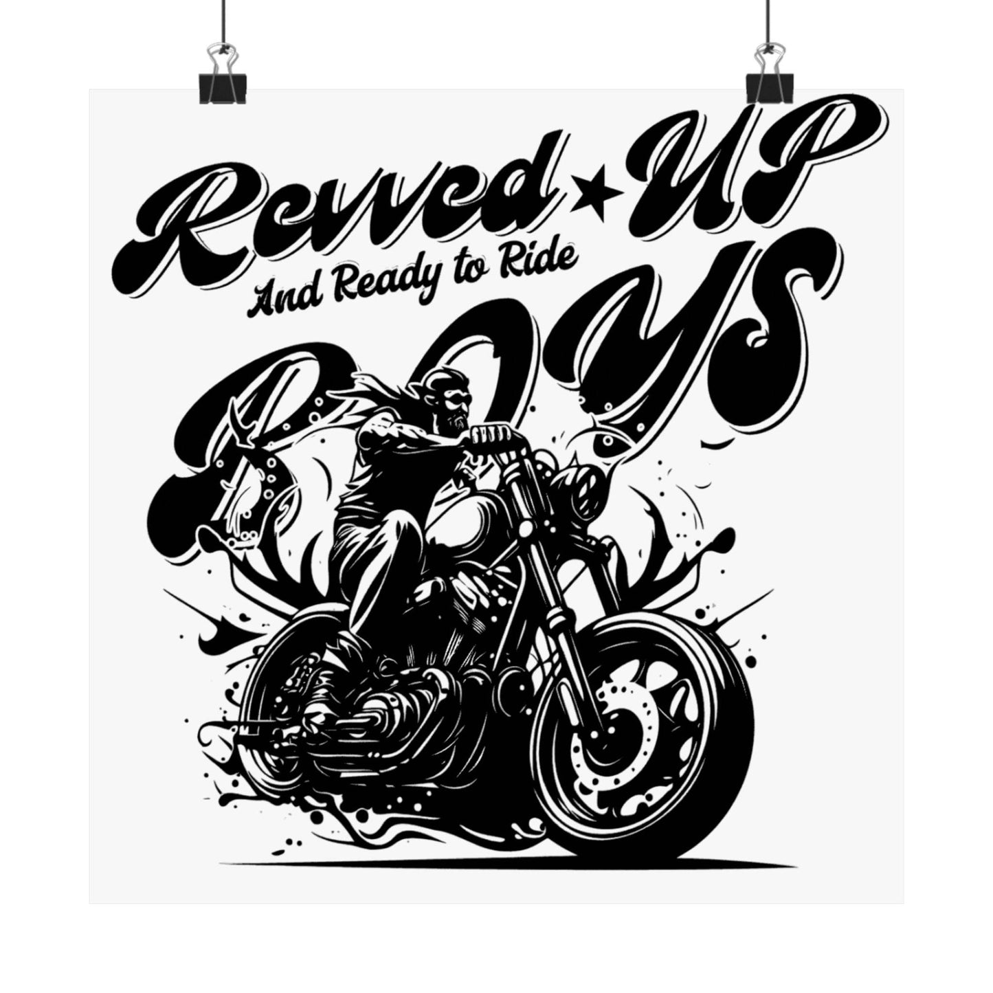 Revv'd Up Motorcycle Poster - Perfect for Bikers & Enthusiasts - Its Fine, I Am Fine