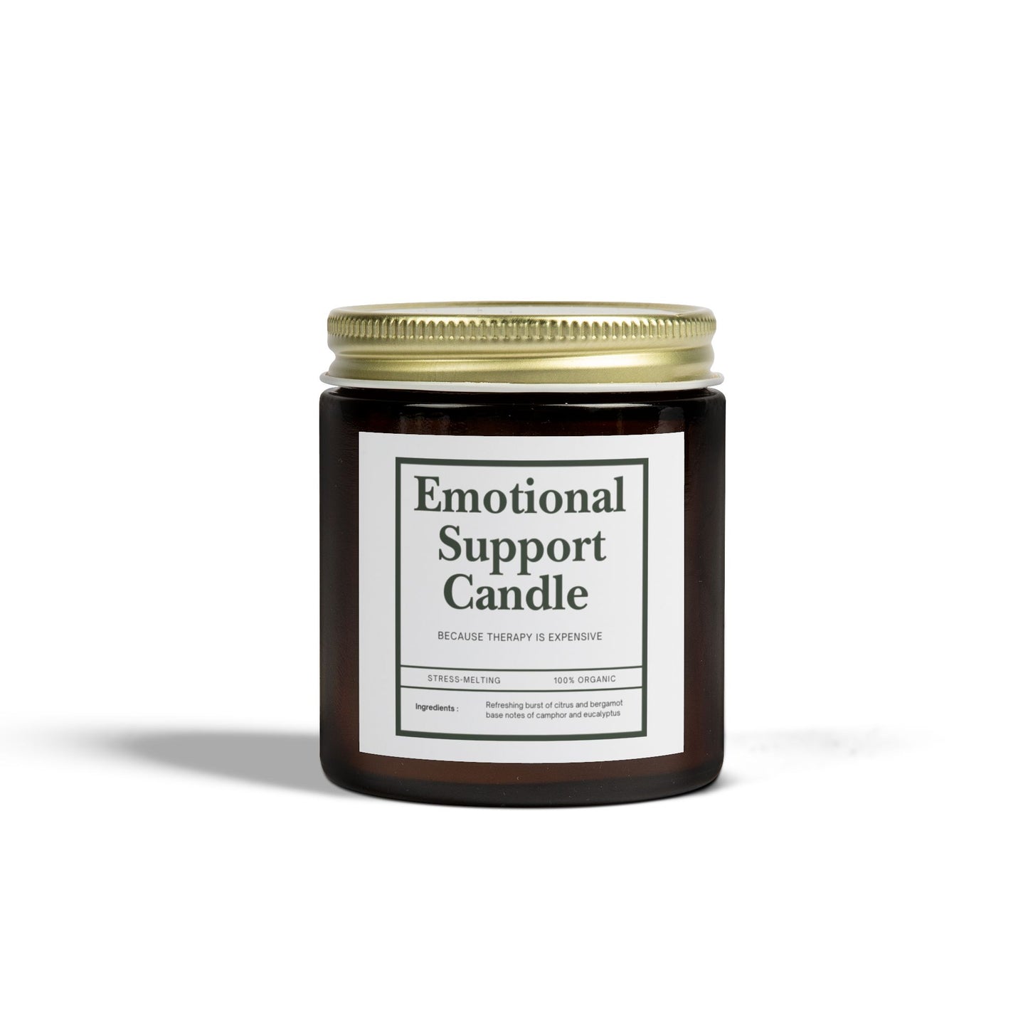 Emotional Support Candle - Organic Coconut Apricot Wax (4oz & 9oz)
