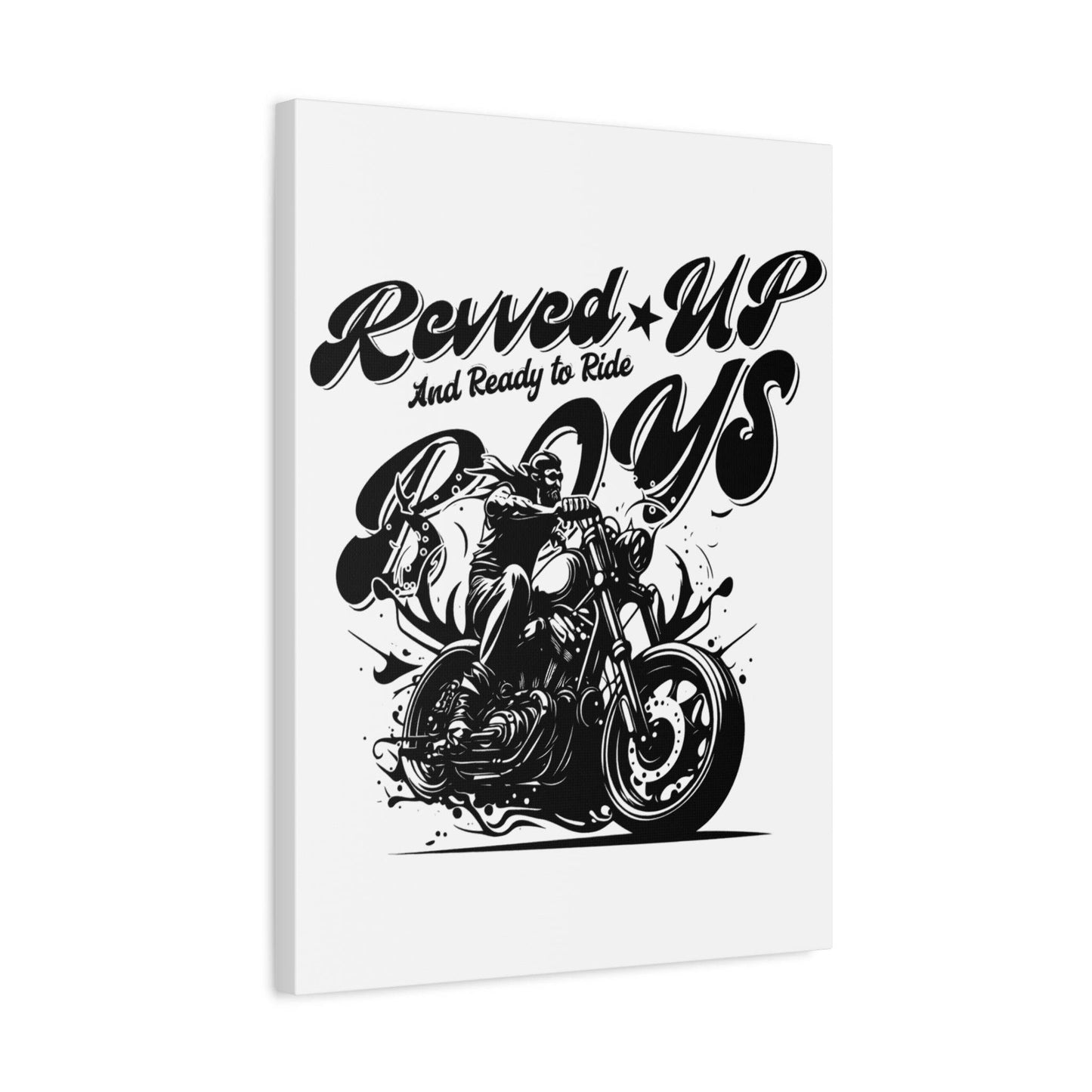 Motorcycle Art Canvas - Revved Up Boys - Biker Wall Decor - Its Fine, I Am Fine