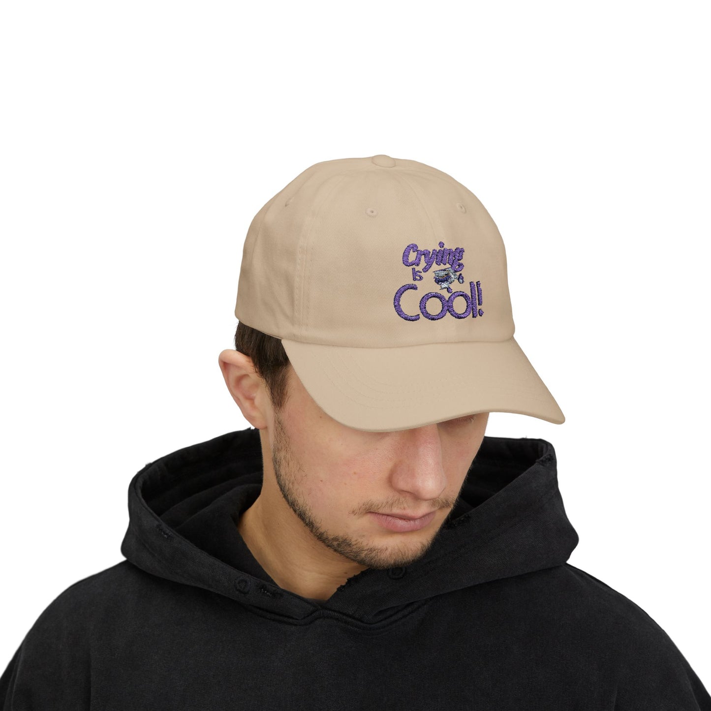 Crying is Cool Dad Cap, Funny Baseball Hat, Gift for Dads, Casual Streetwear, Summer Fashion, Unisex Hats