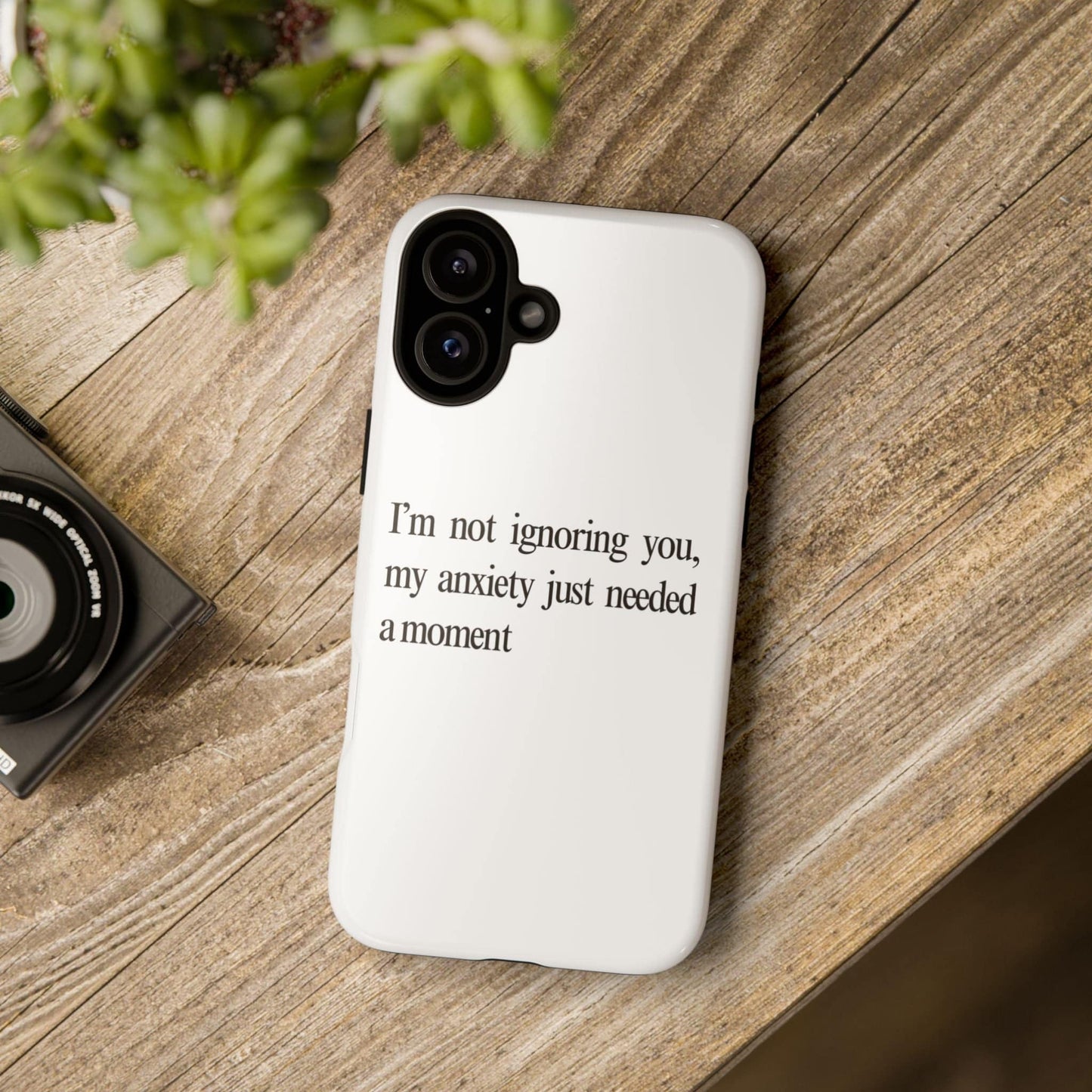 Anxiety Tough Phone Case, Stress Relief Gift, Mental Health Awareness, Protective Phone Cover, Inspirational Quote Case