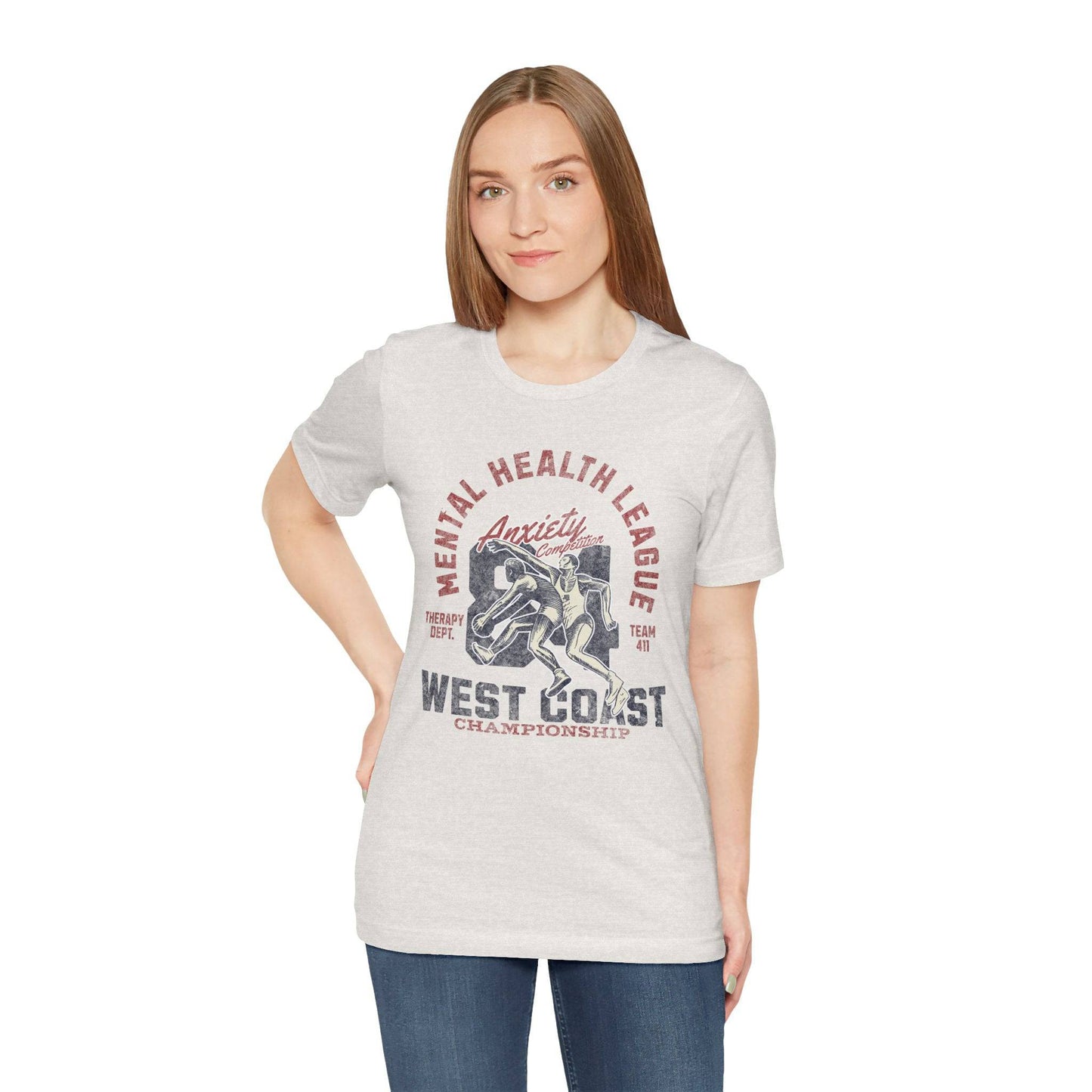Mental Health League Unisex Tee – Anxiety Therapy Support Shirt - Its Fine, I Am Fine