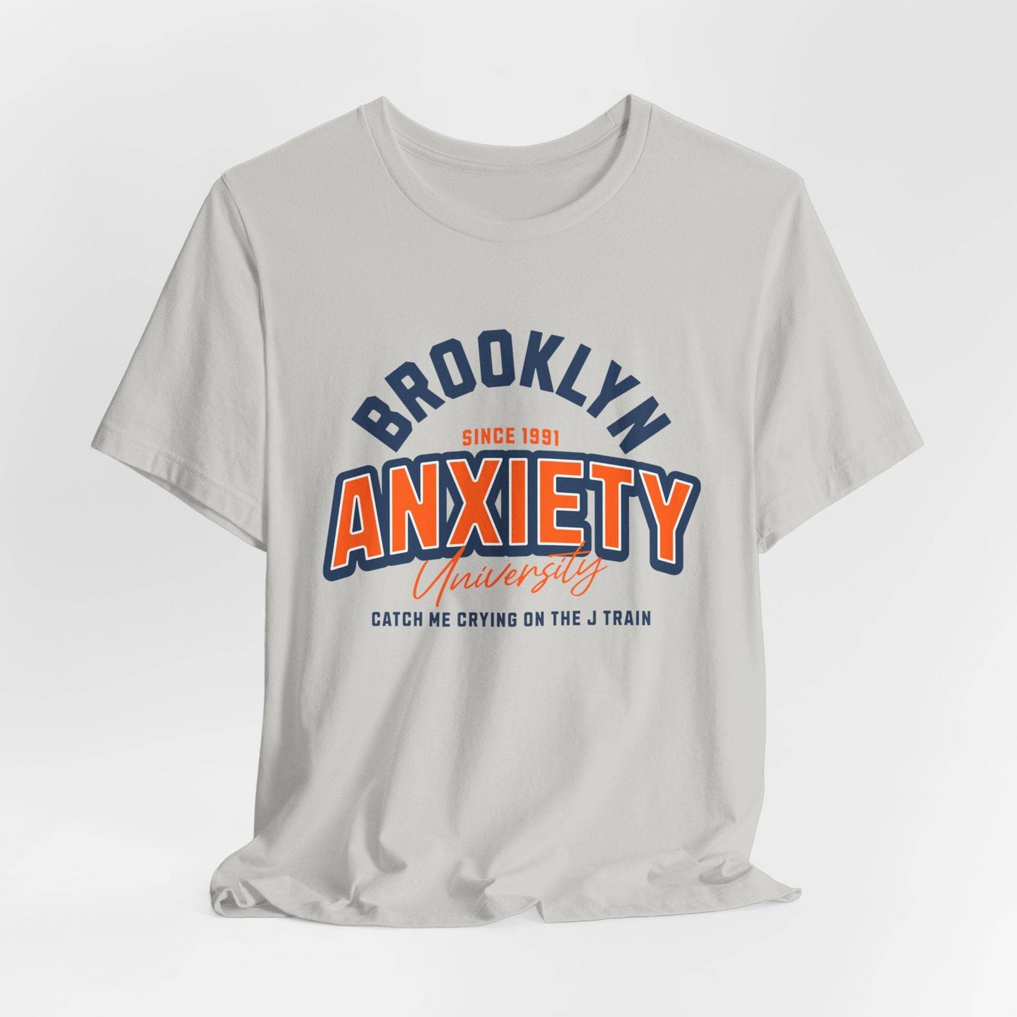 Brooklyn Anxiety University Vintage Unisex T-Shirt – Retro Graphic Tee - Its Fine, I Am Fine