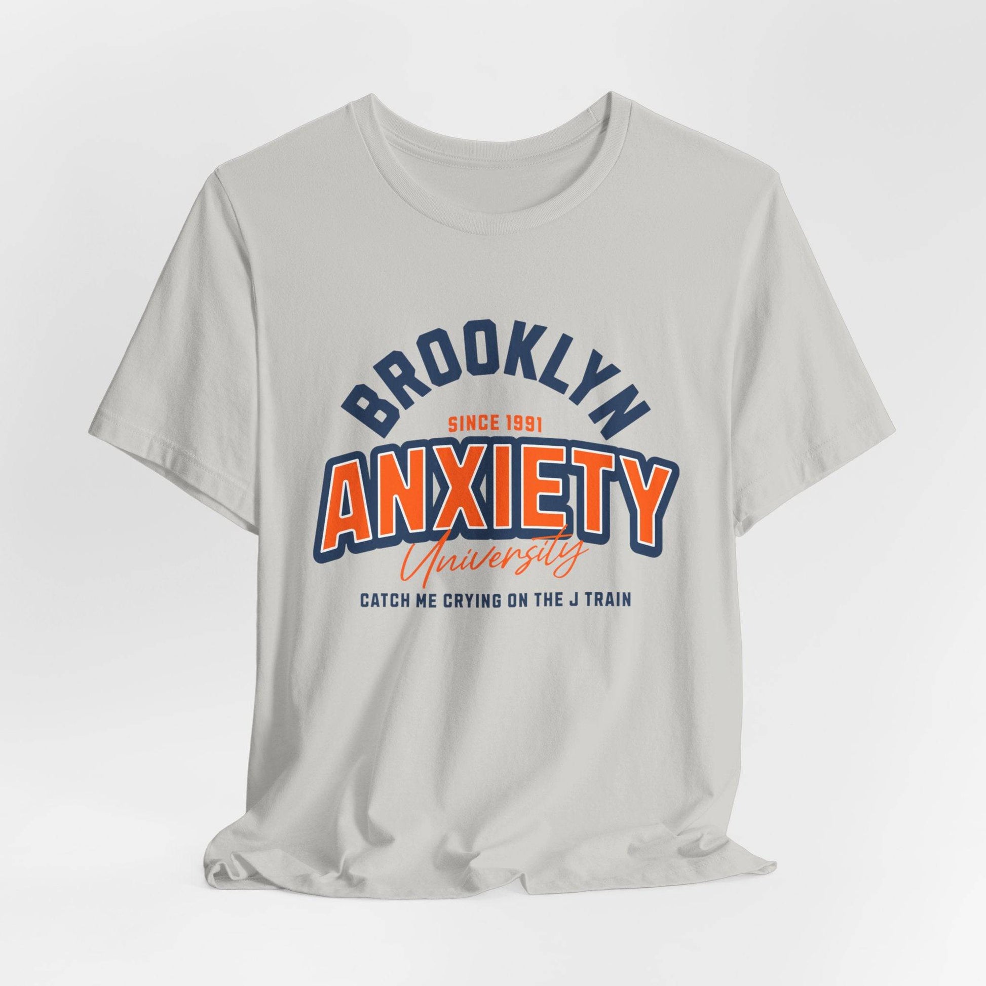 Brooklyn Anxiety University Vintage Unisex T-Shirt – Retro Graphic Tee - Its Fine, I Am Fine