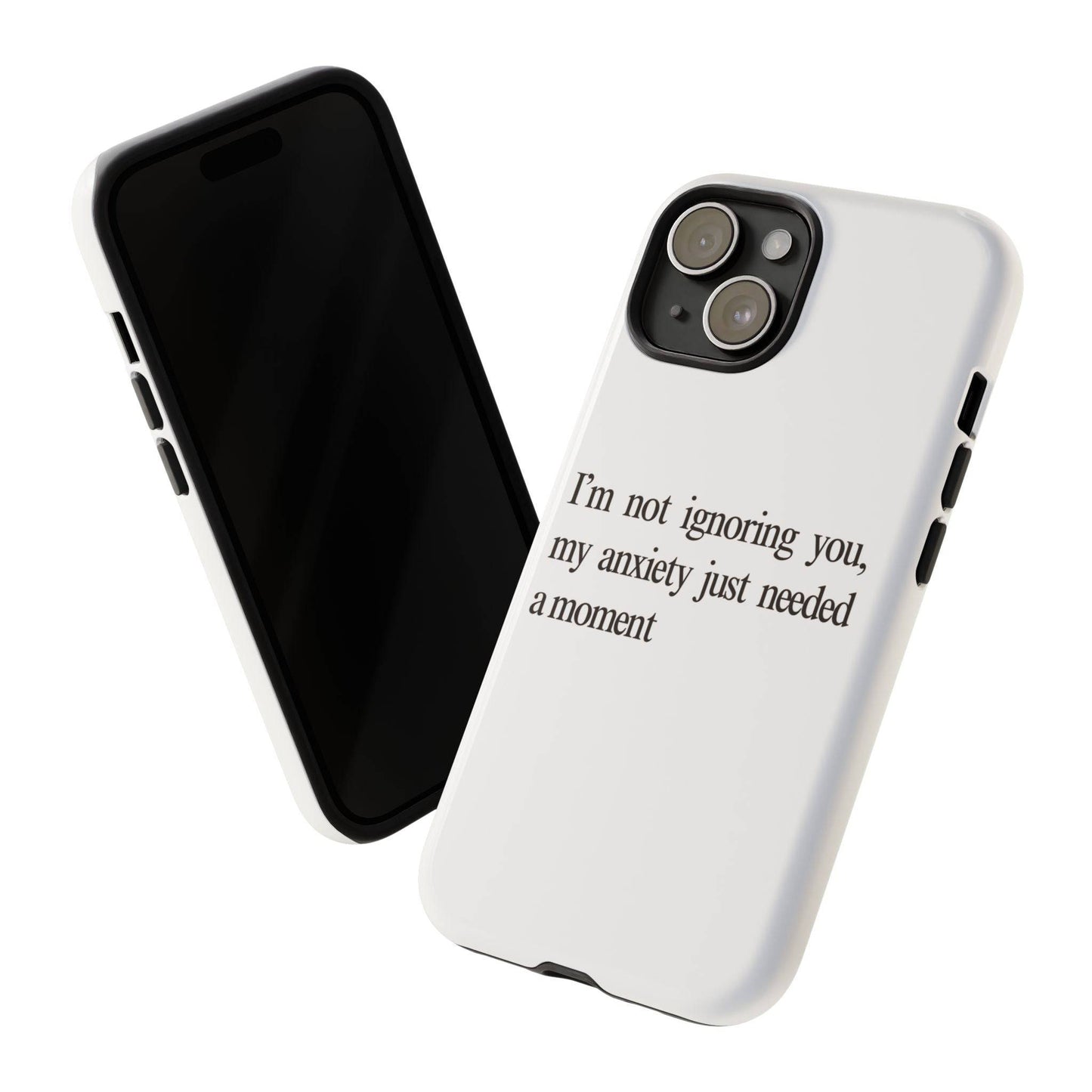Anxiety Tough Phone Case, Stress Relief Gift, Mental Health Awareness, Protective Phone Cover, Inspirational Quote Case