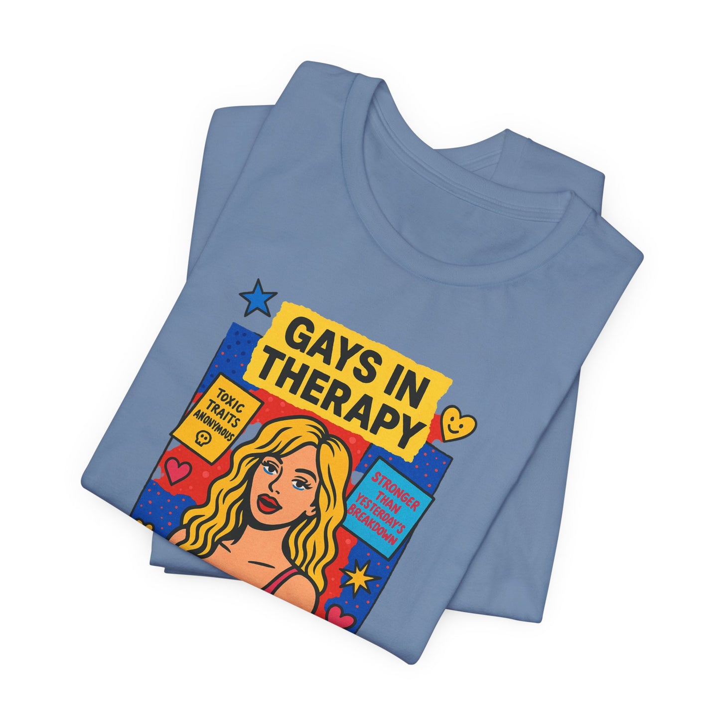 Gays in Therapy Tee, Funny LGBTQ Shirt, Unisex Graphic Tee, Pride Apparel, Therapy Humor Gift, Casual LGBTQ Wear