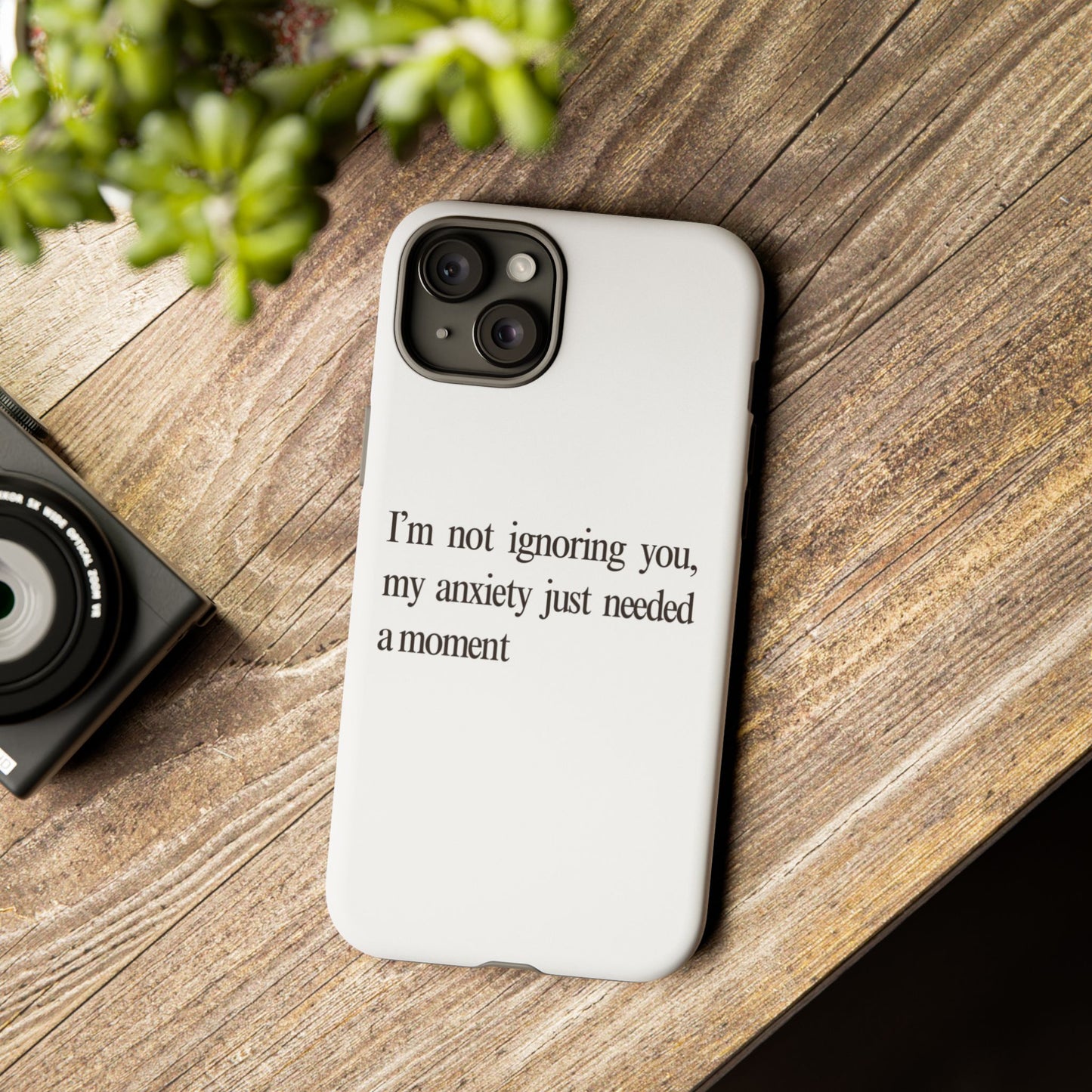 Anxiety Tough Phone Case, Stress Relief Gift, Mental Health Awareness, Protective Phone Cover, Inspirational Quote Case