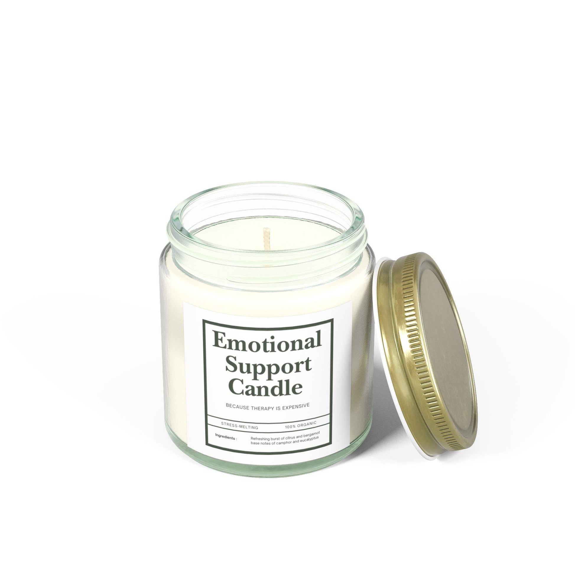 Emotional Support Candle - Organic Coconut Apricot Wax (4oz & 9oz) - Its Fine, I Am Fine