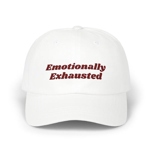 Emotionally Exhausted Dad Cap, Relaxed Fit Cap for Dads, Gift for Fathers Day, Casual Dad Hat, Summer Essential Fashion - Classic Dad Cap,