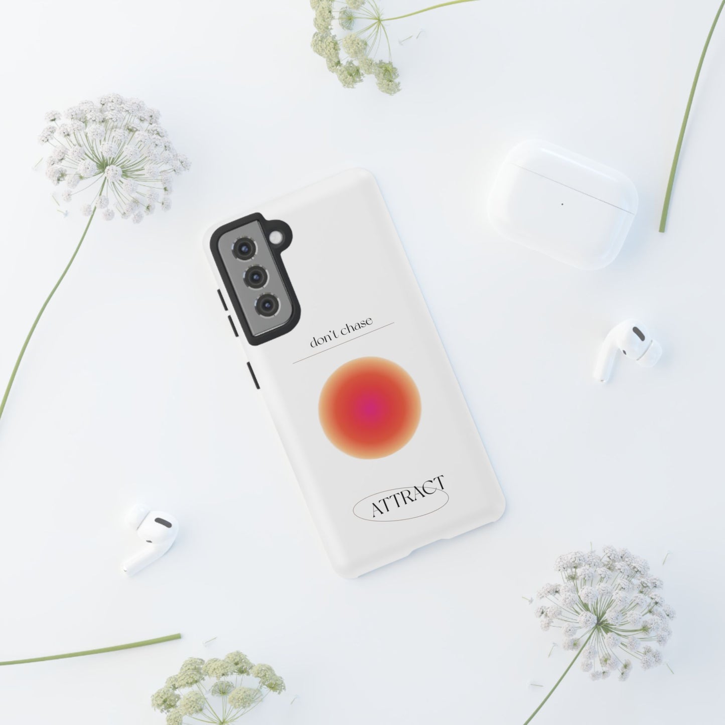 Phone Case, Don't Chase Attract Tough Cases, Durable Cover, Protective Shell, Rugged Case, Impact Resistant, Phone Accessory