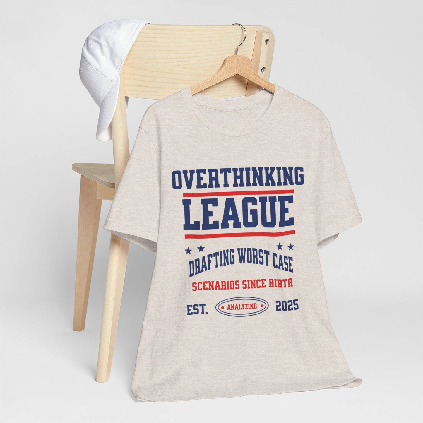 Overthinking League Unisex Jersey Tee - Analyzing Since 2025 - Its Fine, I Am Fine