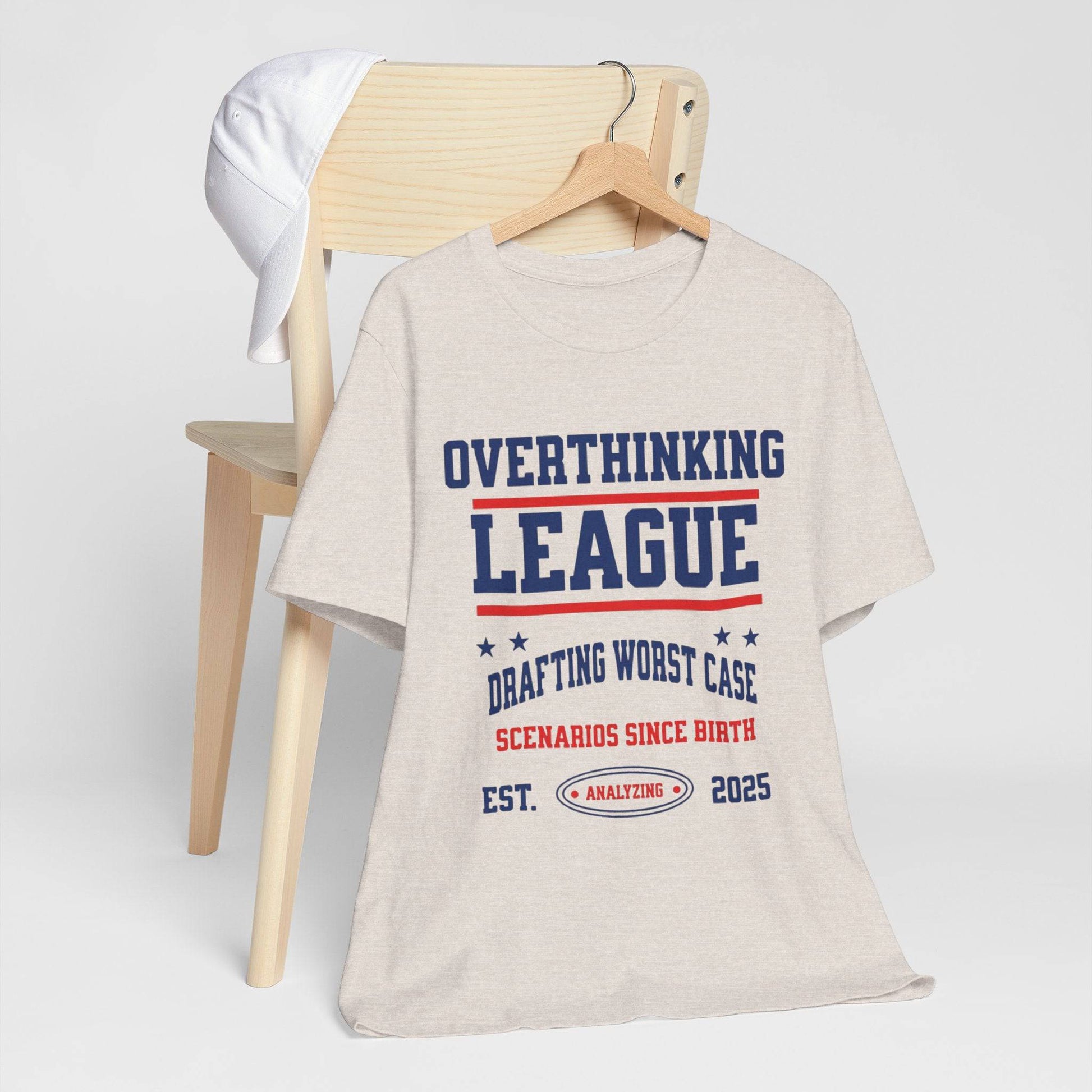 Overthinking League Unisex Jersey Tee - Analyzing Since 2025 - Its Fine, I Am Fine