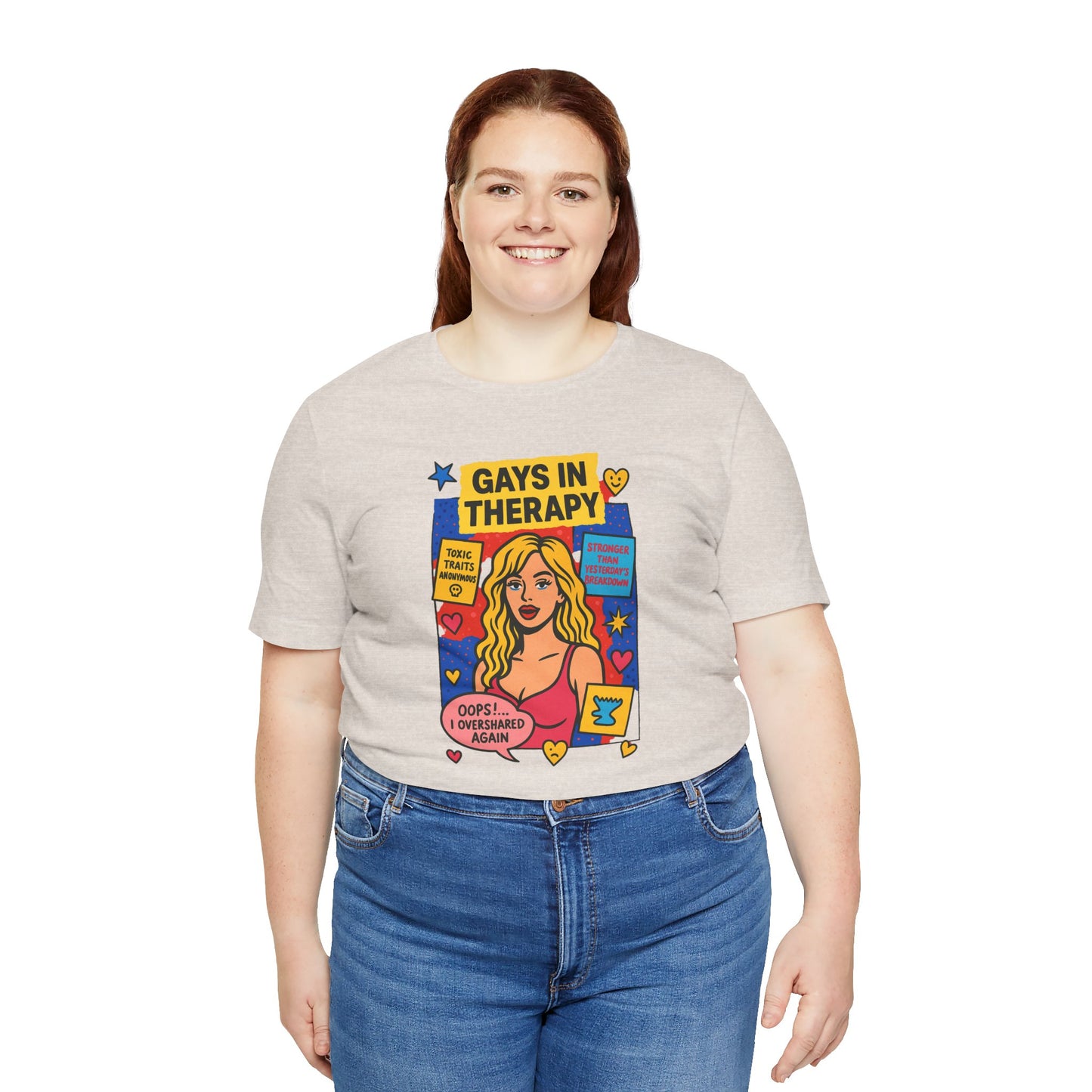 Gays in Therapy Tee, Funny LGBTQ Shirt, Unisex Graphic Tee, Pride Apparel, Therapy Humor Gift, Casual LGBTQ Wear