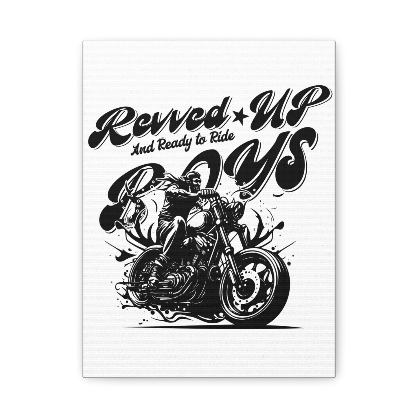 Motorcycle Art Canvas - Revved Up Boys - Biker Wall Decor