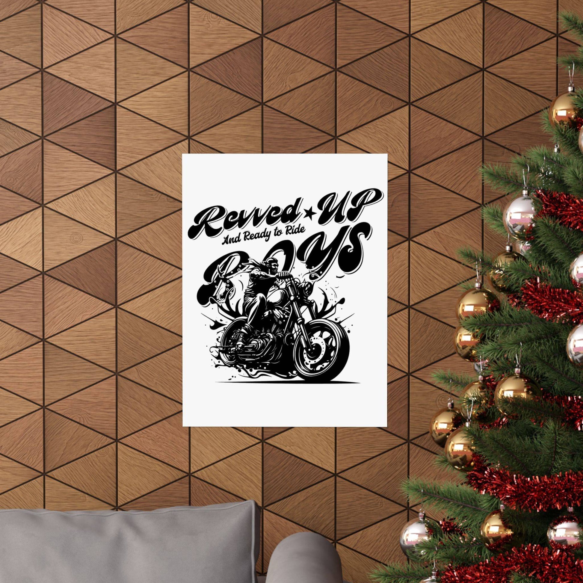 Revv'd Up Motorcycle Poster - Perfect for Bikers & Enthusiasts - Its Fine, I Am Fine