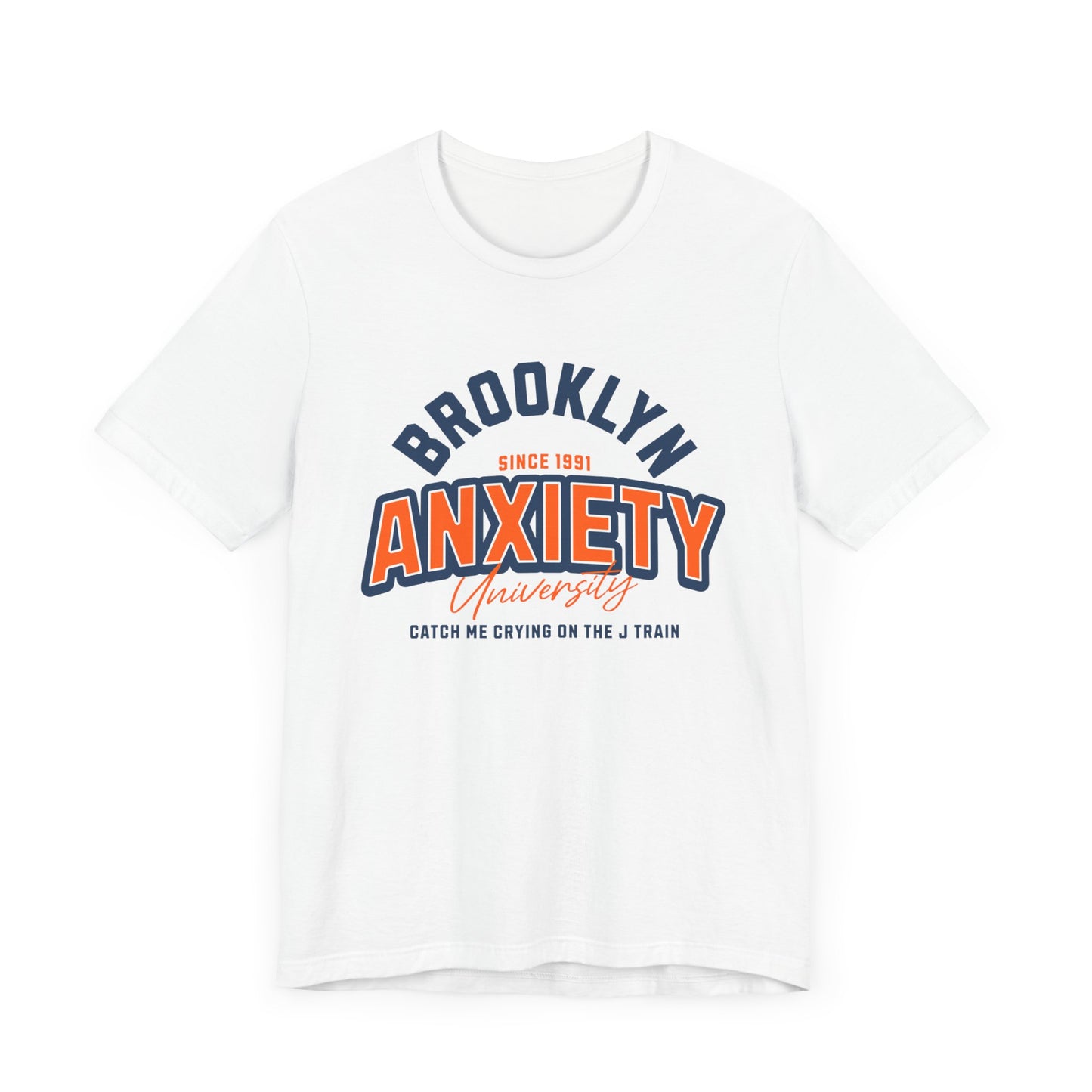 Brooklyn Anxiety University Vintage Unisex T-Shirt – Retro Graphic Tee