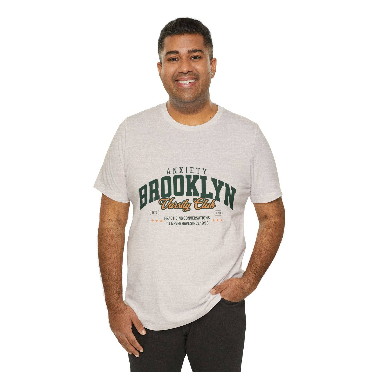Brooklyn Anxiety Club Vintage Unisex T-Shirt | Funny Retro Graphic Tee for Everyday Comfort - Its Fine, I Am Fine