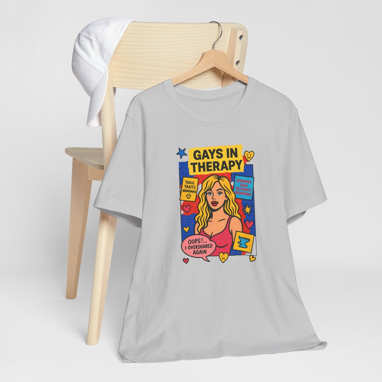 Gays in Therapy Tee, Funny LGBTQ Shirt, Unisex Graphic Tee, Pride Apparel, Therapy Humor Gift, Casual LGBTQ Wear