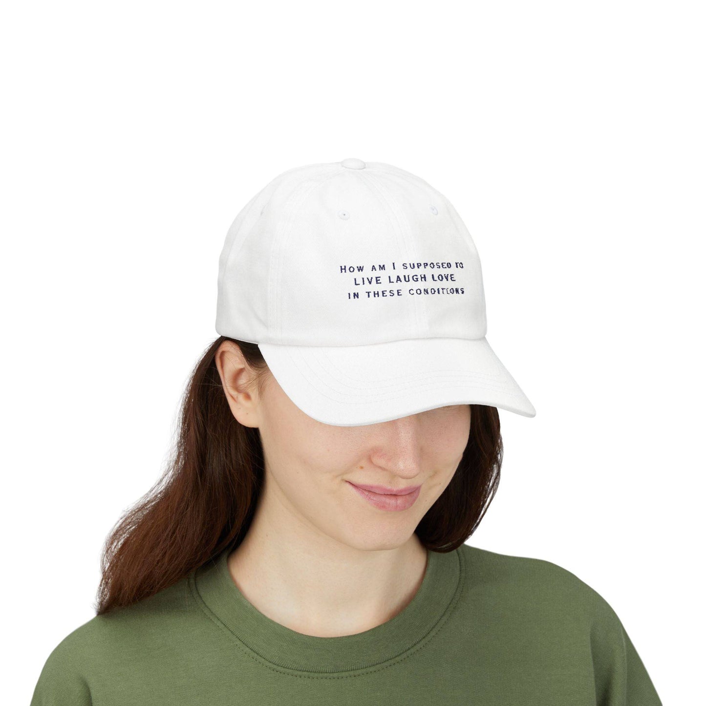 Live Laugh Love Classic Dad Cap, Funny Hat for Dads, Casual Dad Gear, Father's Day Gift, Everyday Wear Hat - Embroidered Baseball Cap, - Its Fine, I Am Fine
