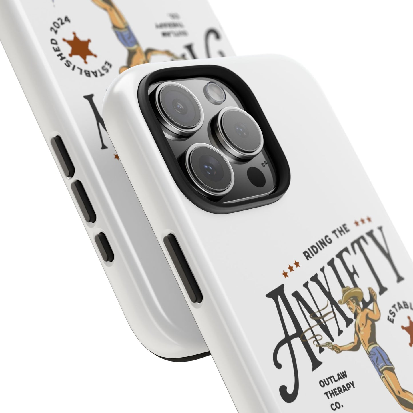 Riding the Anxiety Wave Phone Case - Tough Design for Stress Relief