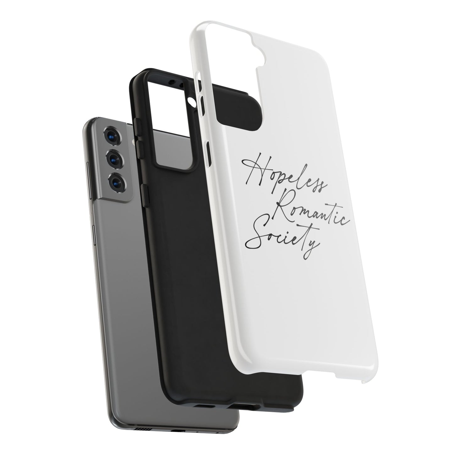 Hopeless Romantic Tough Phone Cases - Unique Gift Ideas, Valentine's Day Gift, Floral Phone Accessories, Love Quotes Cover, Protective Phone