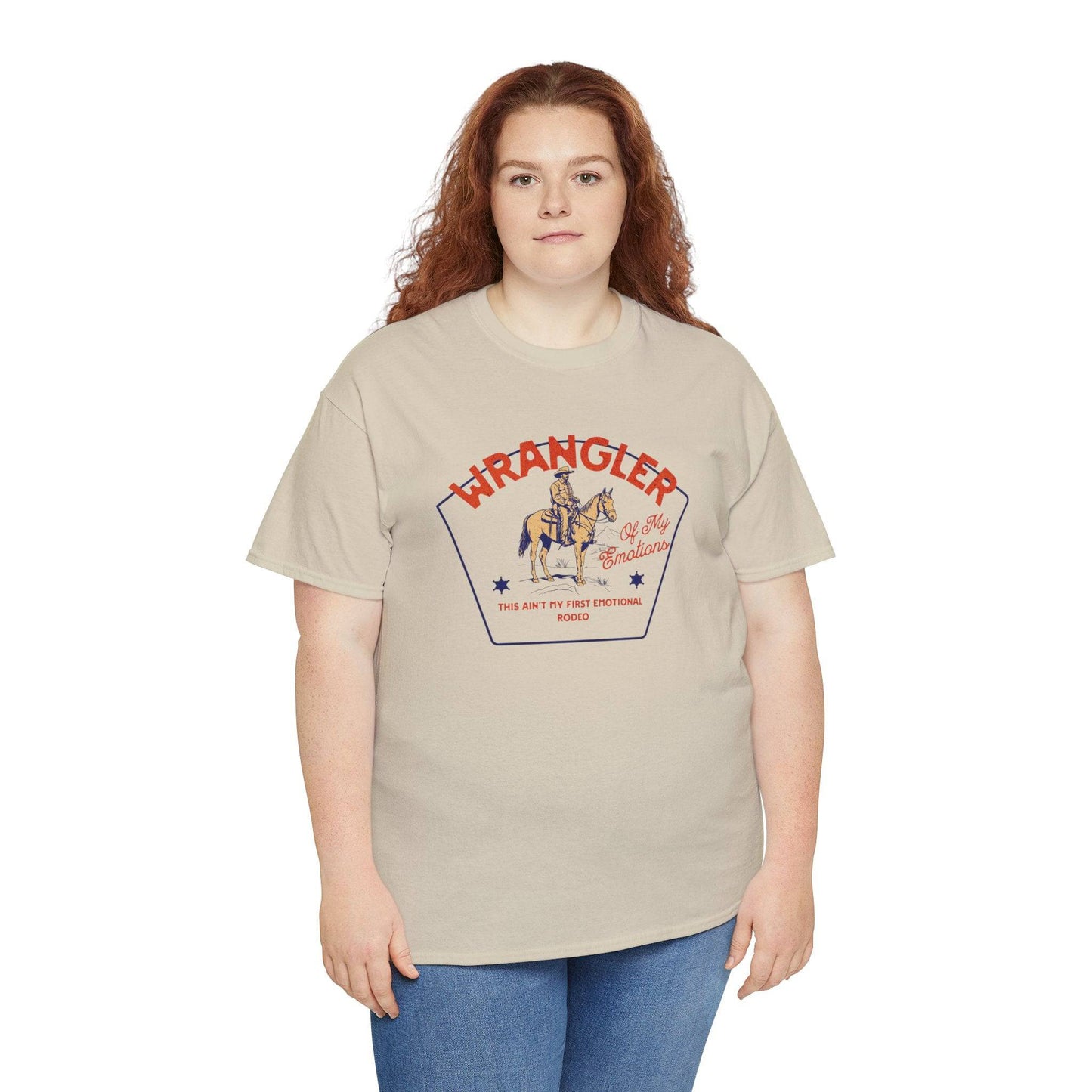Vintage Wrangler Graphic Unisex T-Shirt – Funny Cowboy Mental Health Tee - Its Fine, I Am Fine