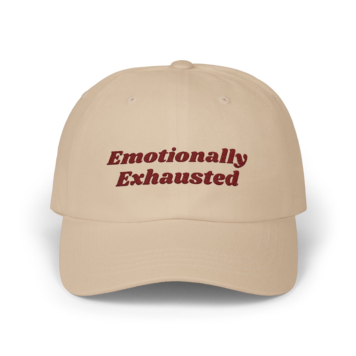 Emotionally Exhausted Dad Cap, Relaxed Fit Cap for Dads, Gift for Fathers Day, Casual Dad Hat, Summer Essential Fashion - Classic Dad Cap,