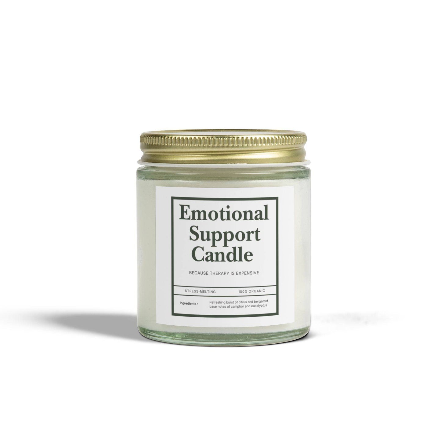 Emotional Support Candle - Organic Coconut Apricot Wax (4oz & 9oz) - Its Fine, I Am Fine