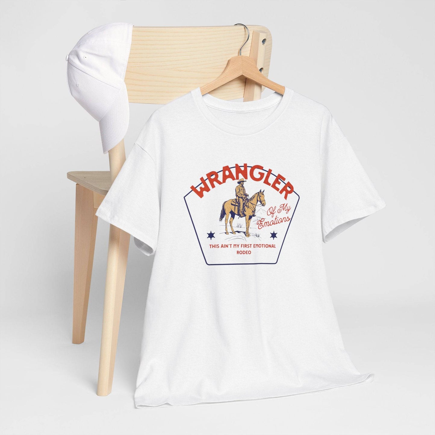 Vintage Wrangler Graphic Unisex T-Shirt – Funny Cowboy Mental Health Tee - Its Fine, I Am Fine