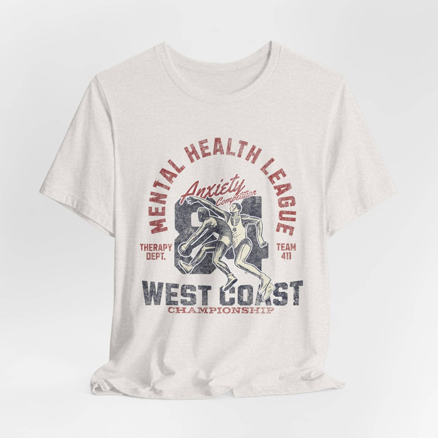 Mental Health League Unisex Tee – Anxiety Therapy Support Shirt - Its Fine, I Am Fine