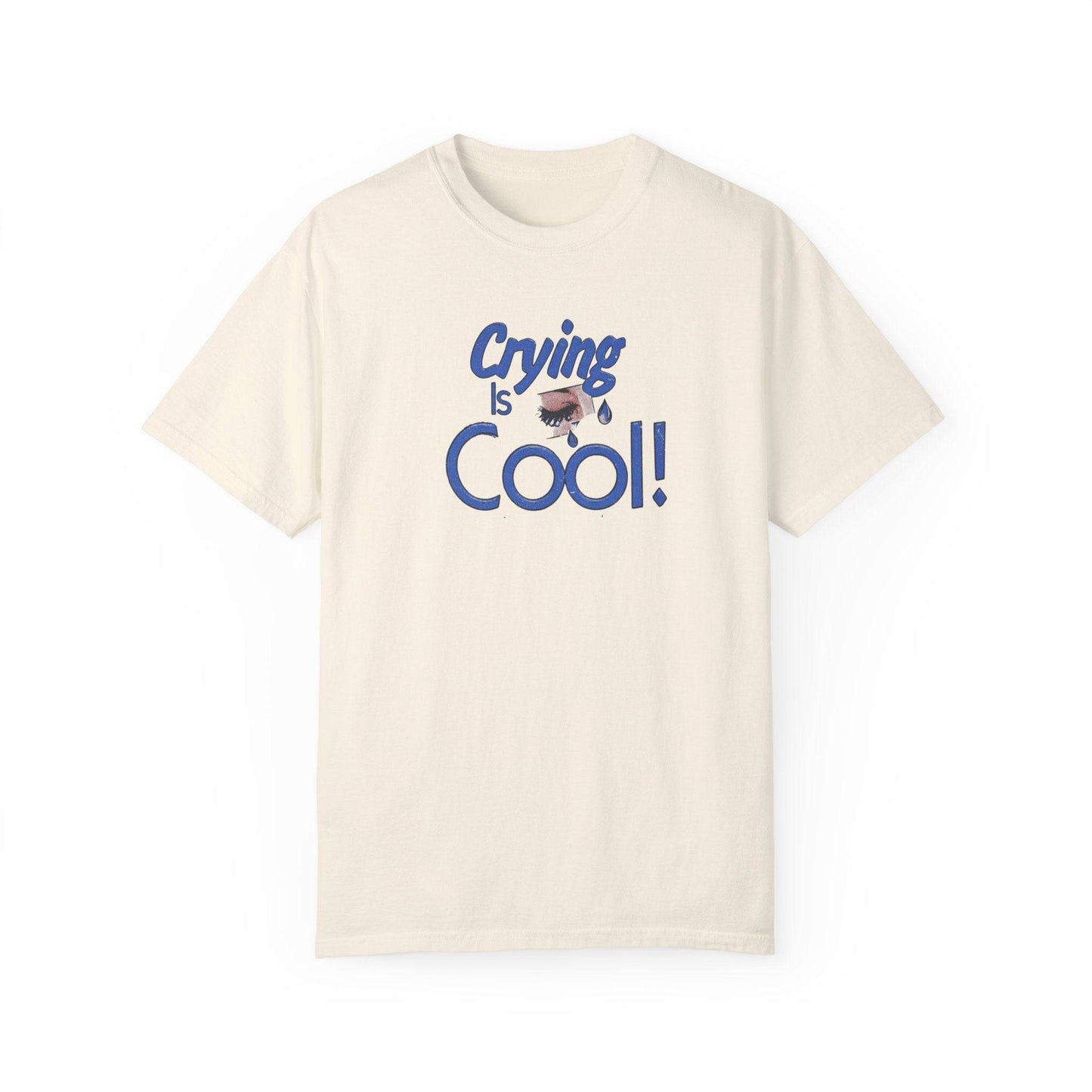 Crying Is Cool Unisex T-Shirt, Funny Tee for Mental Health Awareness, Gift for Friends, Comfort Wear, Everyday Casual Outfit - Its Fine, I Am Fine