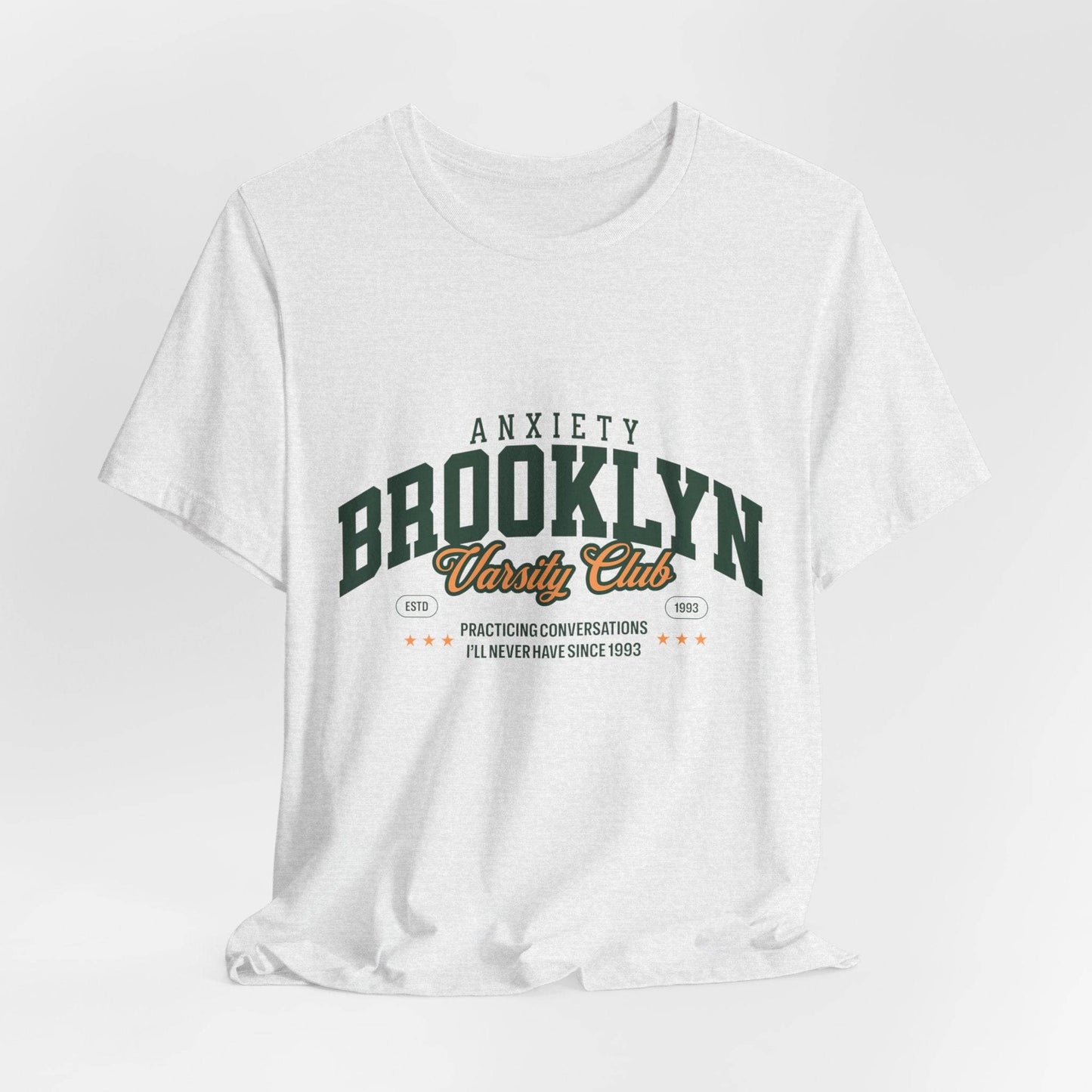 Brooklyn Anxiety Club Vintage Unisex T-Shirt | Funny Retro Graphic Tee for Everyday Comfort - Its Fine, I Am Fine