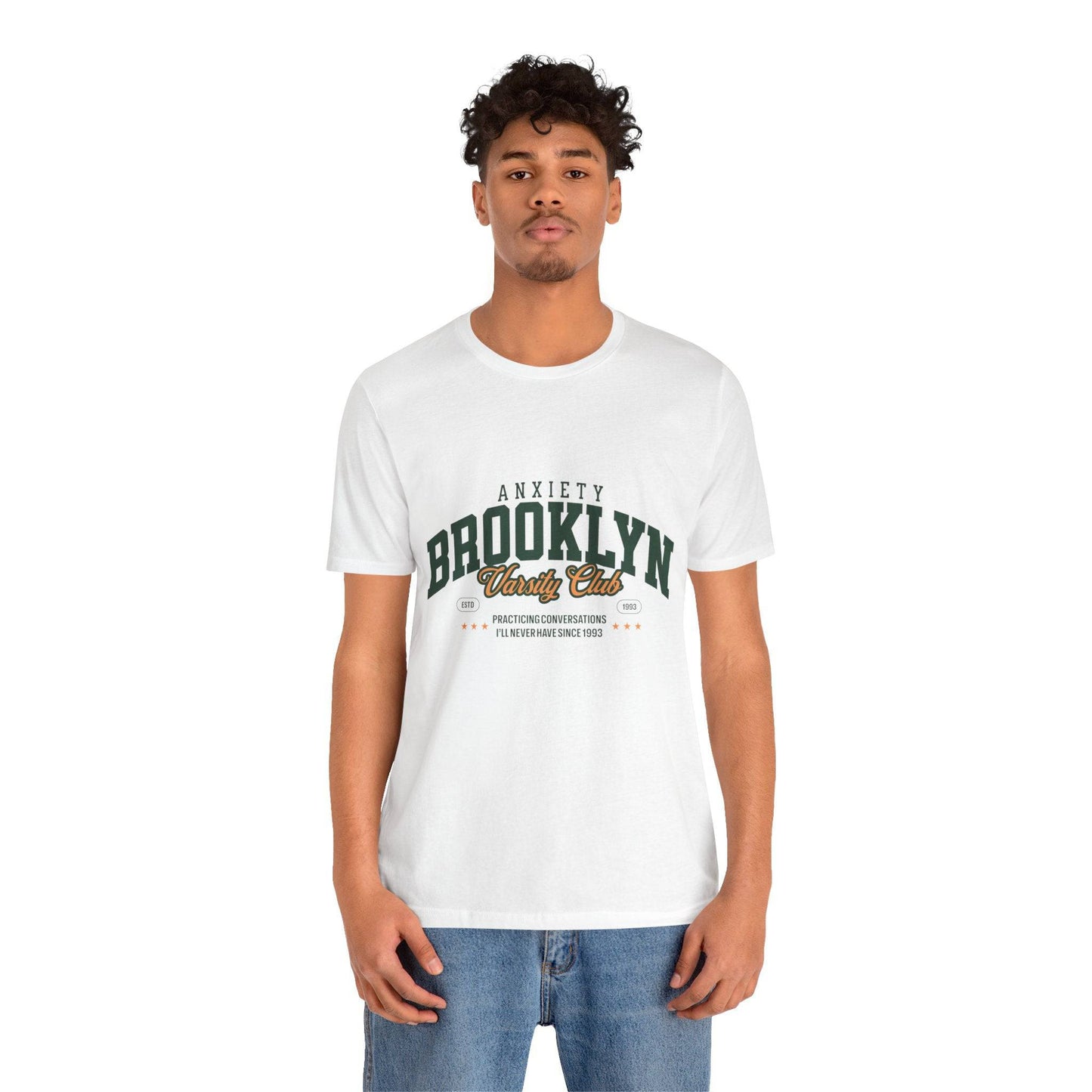 Brooklyn Anxiety Club Vintage Unisex T-Shirt | Funny Retro Graphic Tee for Everyday Comfort - Its Fine, I Am Fine