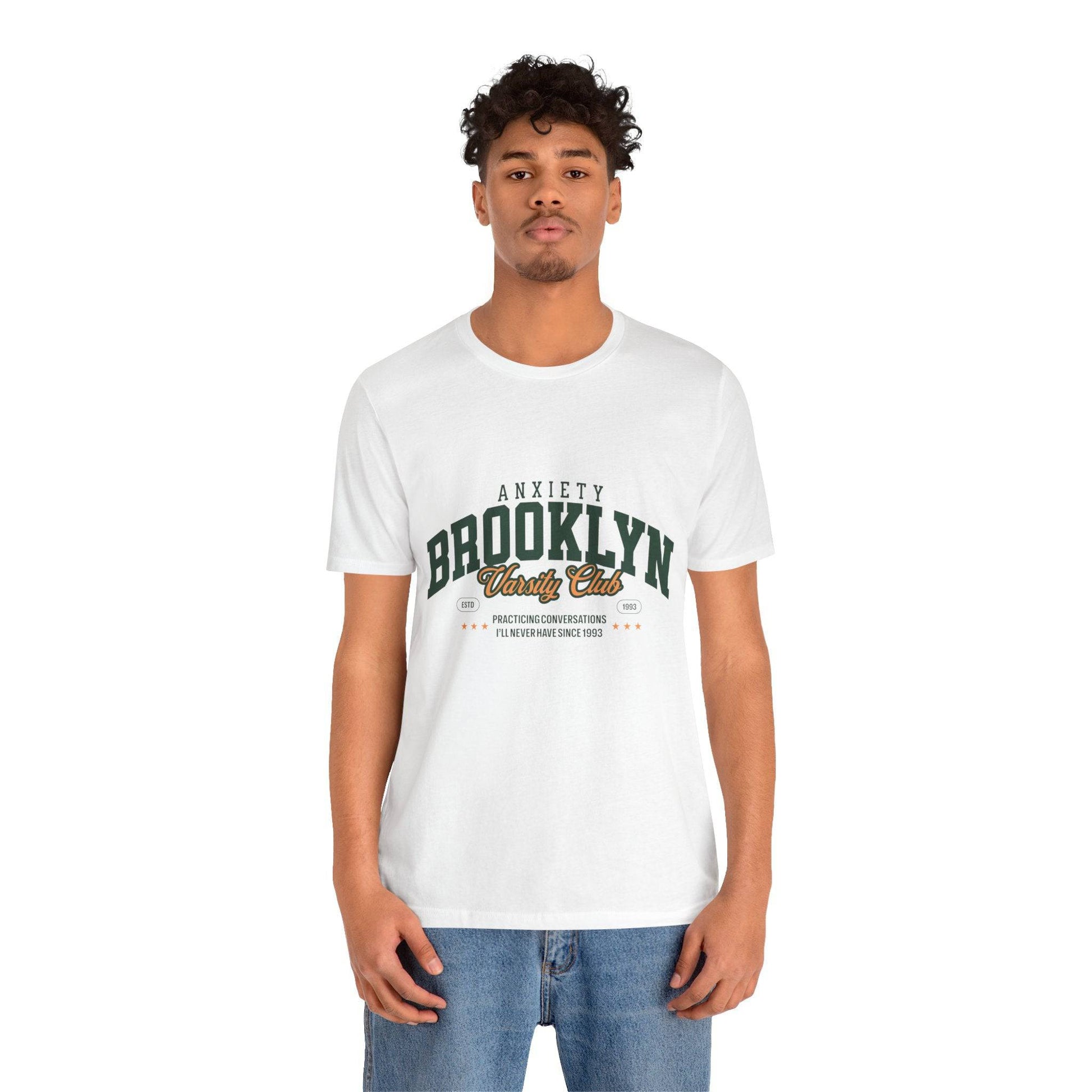 Brooklyn Anxiety Club Vintage Unisex T-Shirt | Funny Retro Graphic Tee for Everyday Comfort - Its Fine, I Am Fine