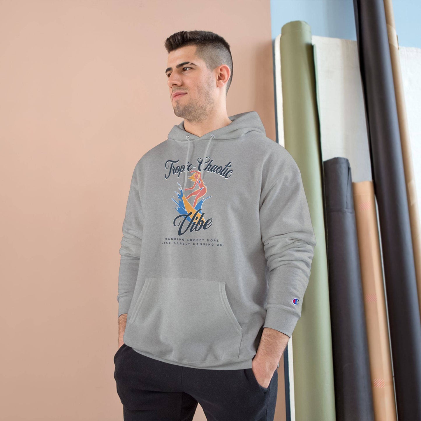 Tropic-Chaotic Vibe Champion Hoodie – The Ultimate Blend of Comfort & Style - Its Fine, I Am Fine