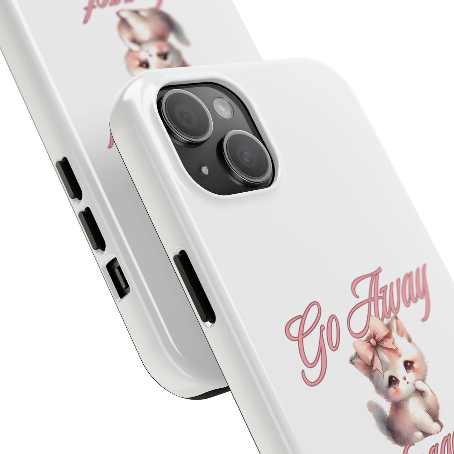 Cute Cat Tough Phone Case - Go Away Design - Its Fine, I Am Fine