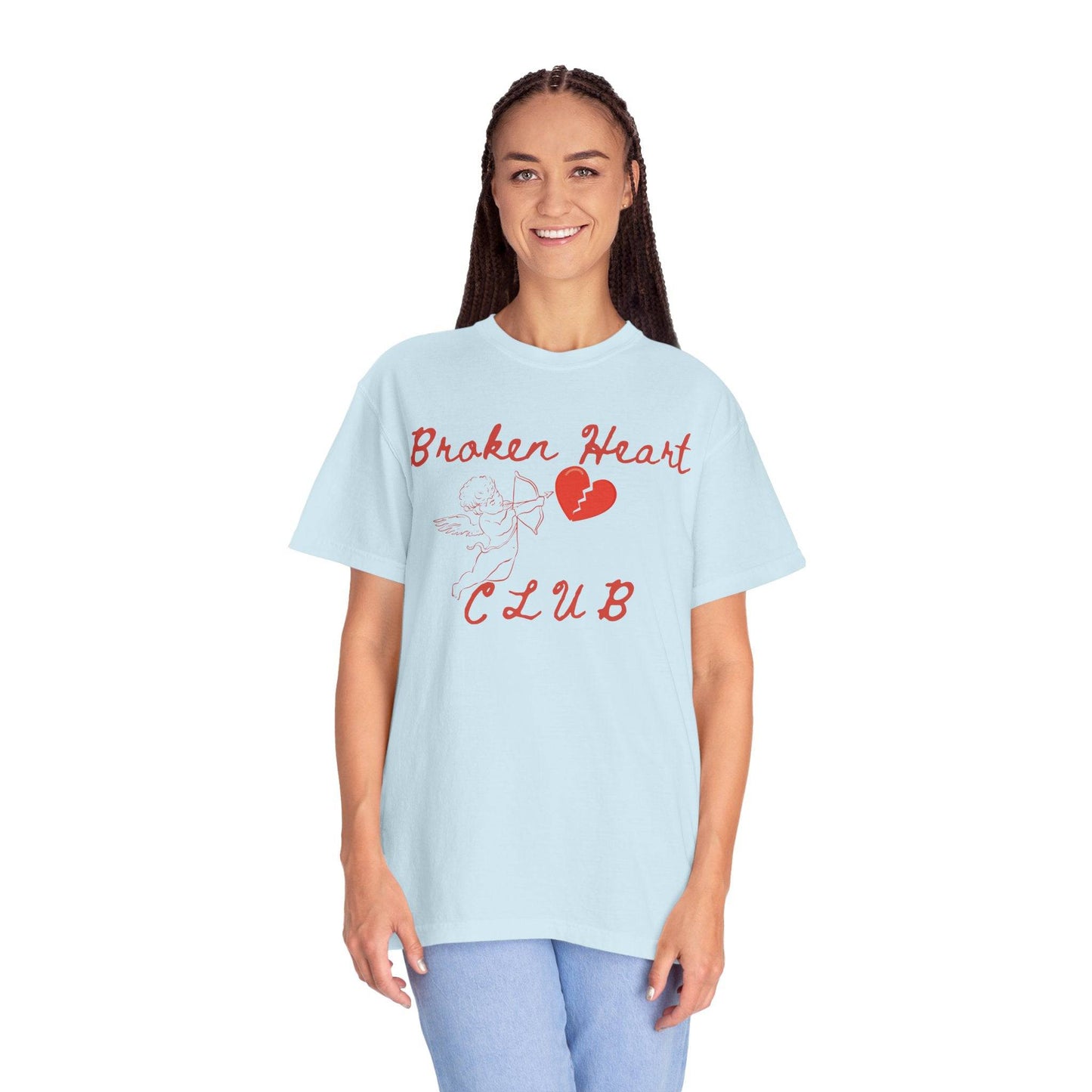 Broken Heart Club T-Shirt, Unisex Casual Tee, Cute Gift for Friends, Valentine's Day Wear, Funny Relationship Shirt - Its Fine, I Am Fine