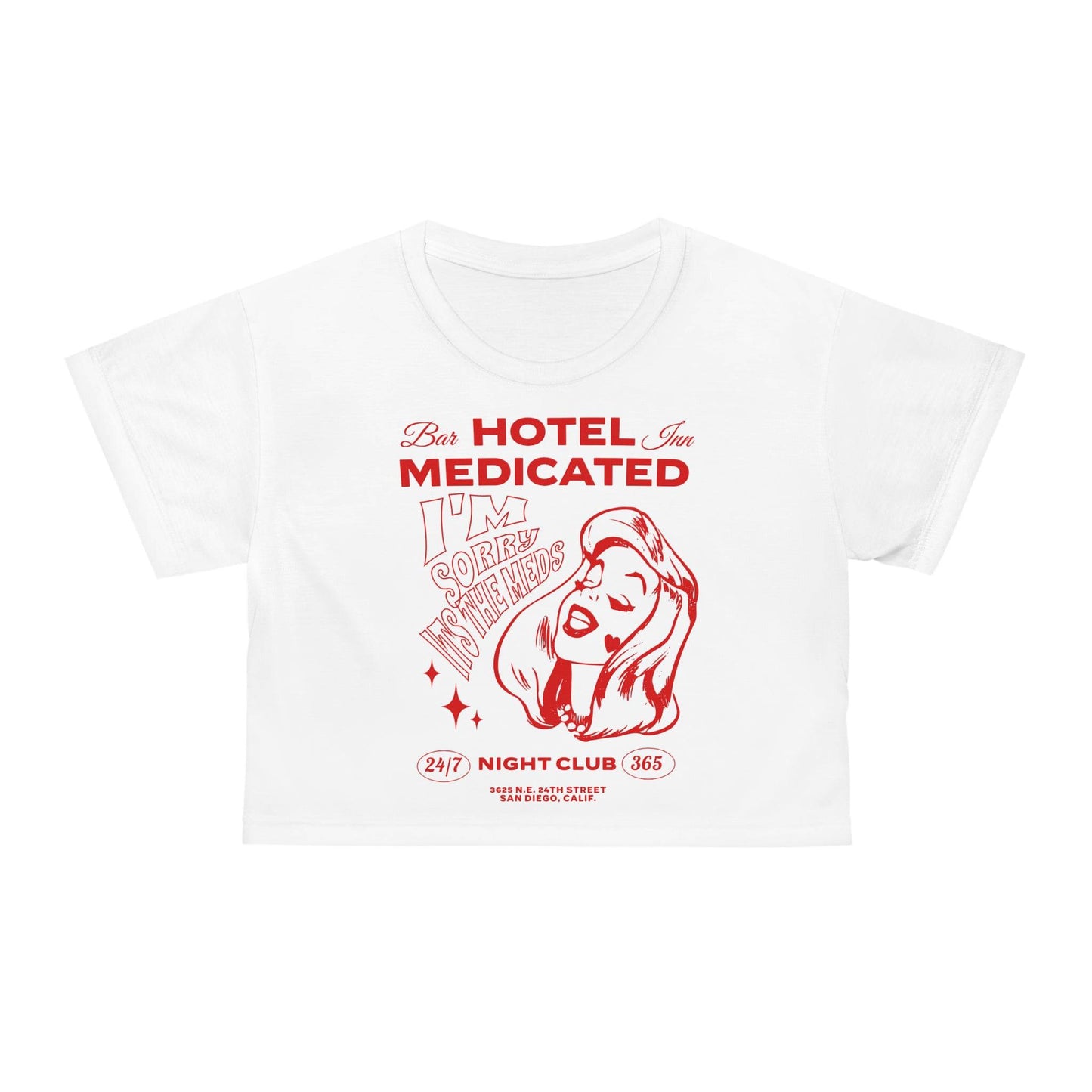 Hotel Medicated Crop Tee - Its Fine, I Am Fine
