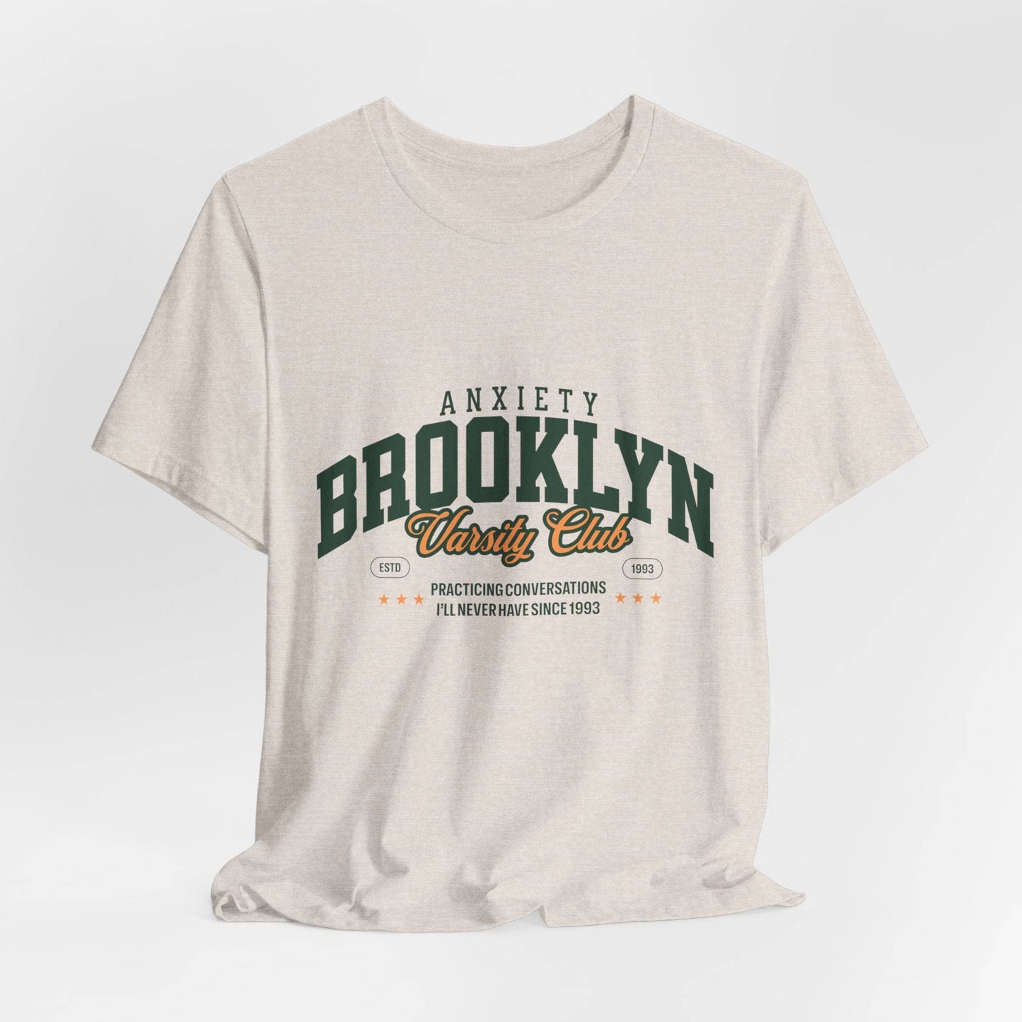 Brooklyn Anxiety Club Vintage Unisex T-Shirt | Funny Retro Graphic Tee for Everyday Comfort - Its Fine, I Am Fine