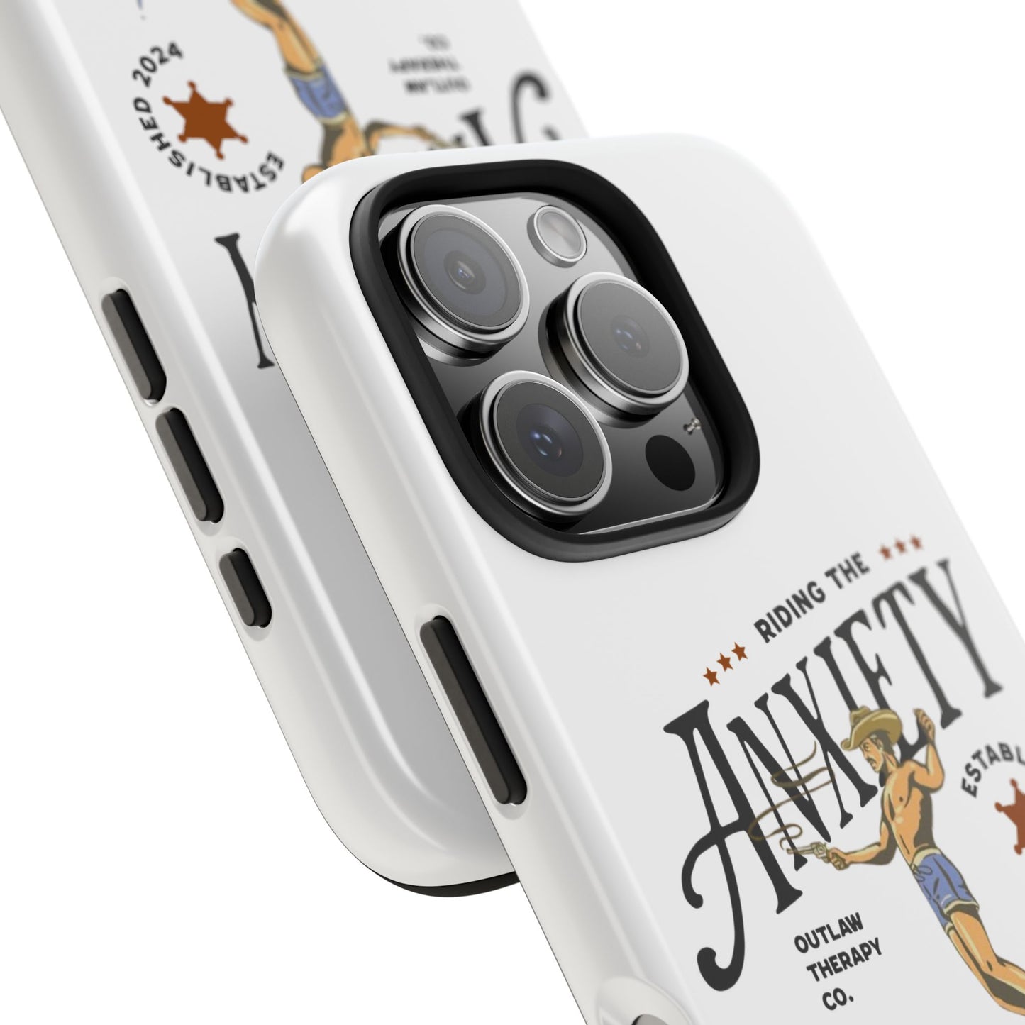 Riding the Anxiety Wave Phone Case - Tough Design for Stress Relief