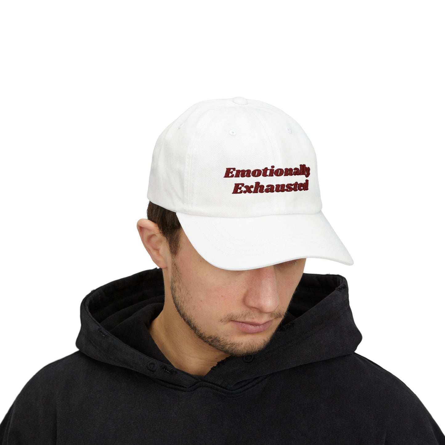 Emotionally Exhausted Dad Cap, Relaxed Fit Cap for Dads, Gift for Fathers Day, Casual Dad Hat, Summer Essential Fashion - Classic Dad Cap,
