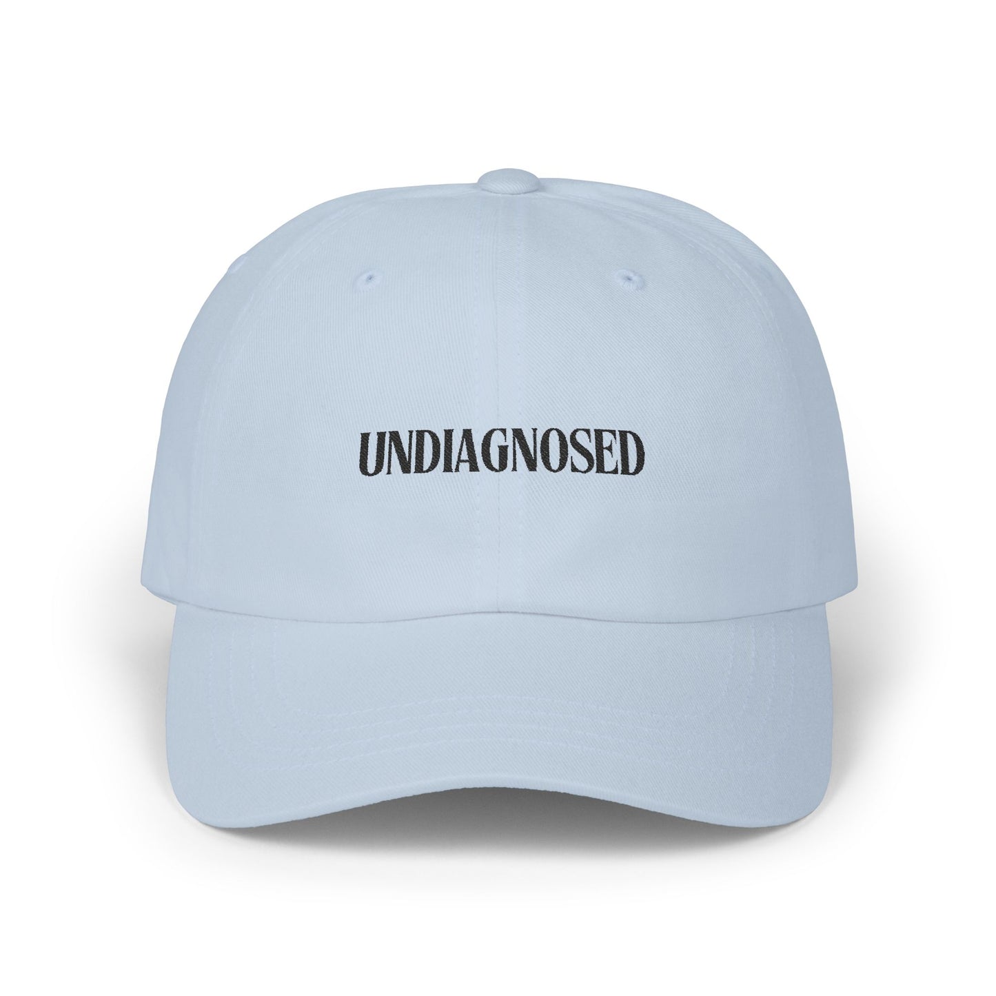 Minimalist 'Undiagnosed' Dad Cap | Mental Health Awareness Gift, Unisex Hat, Casual Fashion, Everyday Wear, Statement Piece