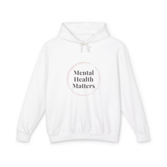 Mental Health Matters Unisex Lightweight Hooded Sweatshirt