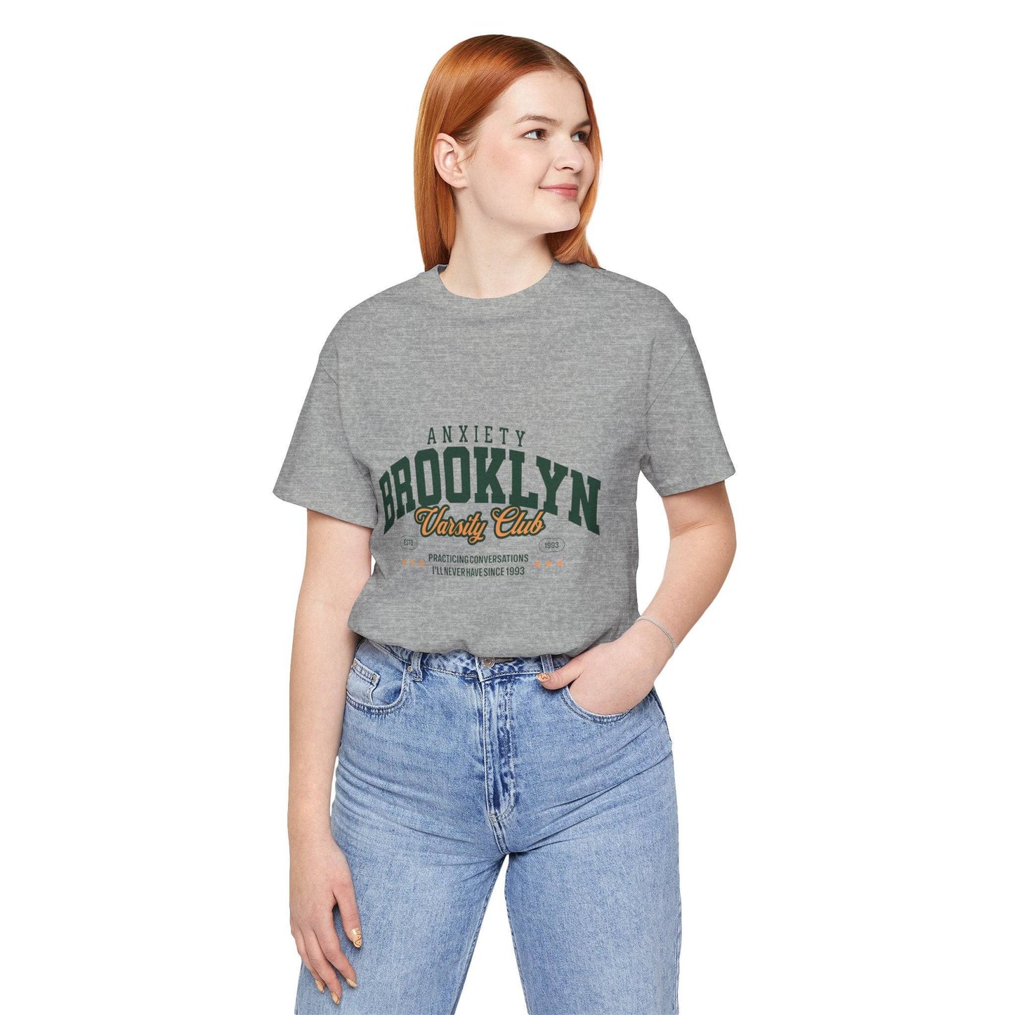 Brooklyn Anxiety Club Vintage Unisex T-Shirt | Funny Retro Graphic Tee for Everyday Comfort - Its Fine, I Am Fine