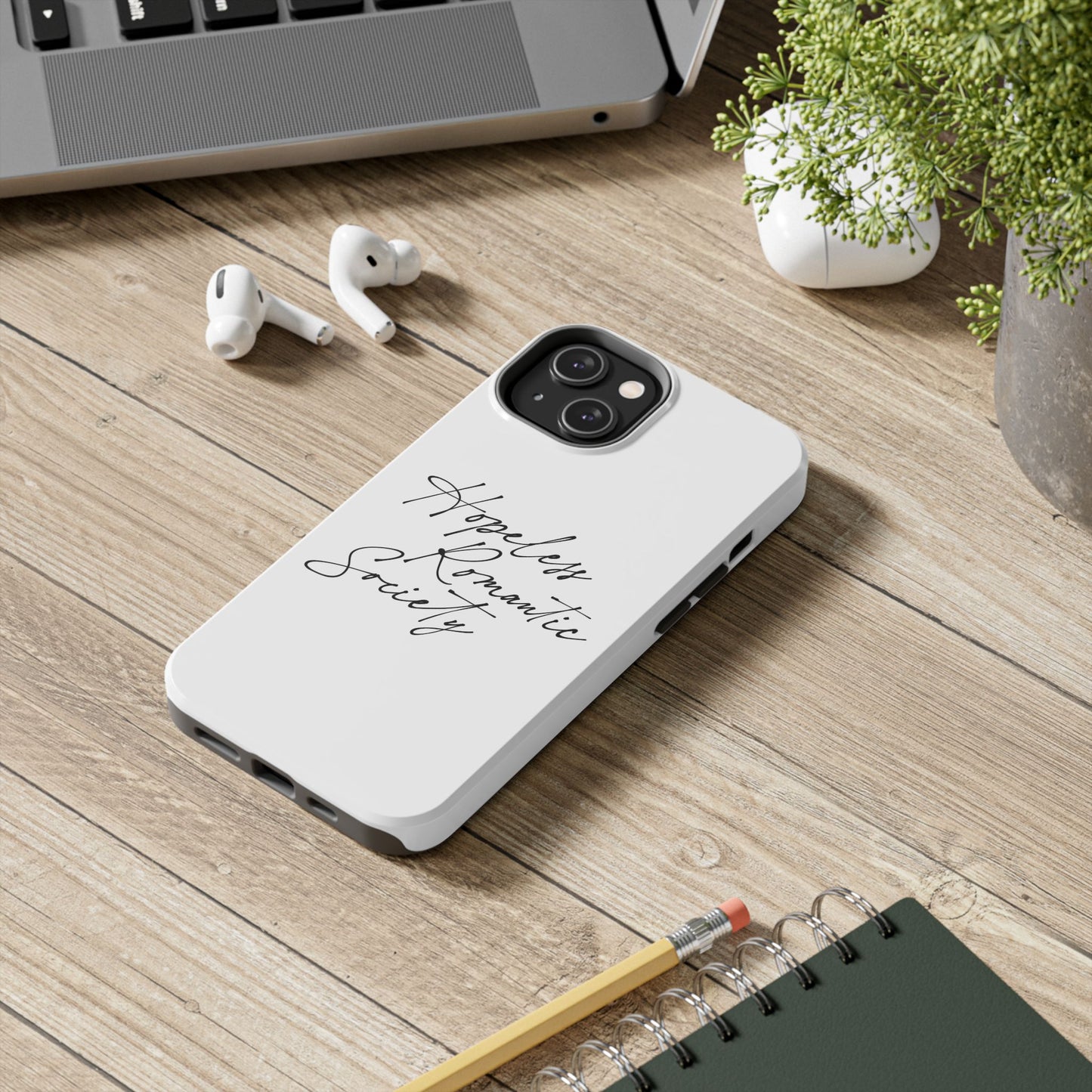 Hopeless Romantic Tough Phone Cases - Unique Gift Ideas, Valentine's Day Gift, Floral Phone Accessories, Love Quotes Cover, Protective Phone