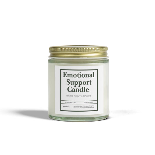 Emotional Support Candle - Organic Coconut Apricot Wax (4oz & 9oz)