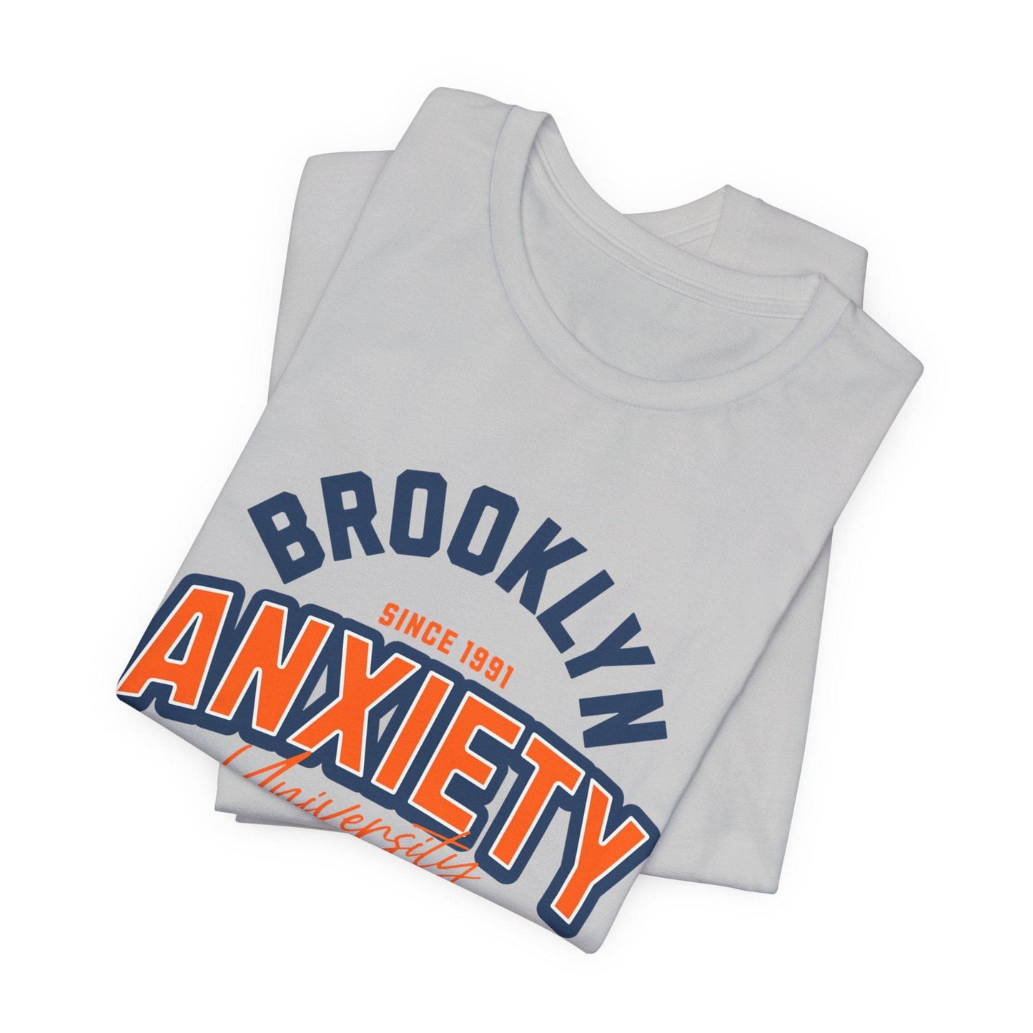 Brooklyn Anxiety University Vintage Unisex T-Shirt – Retro Graphic Tee - Its Fine, I Am Fine