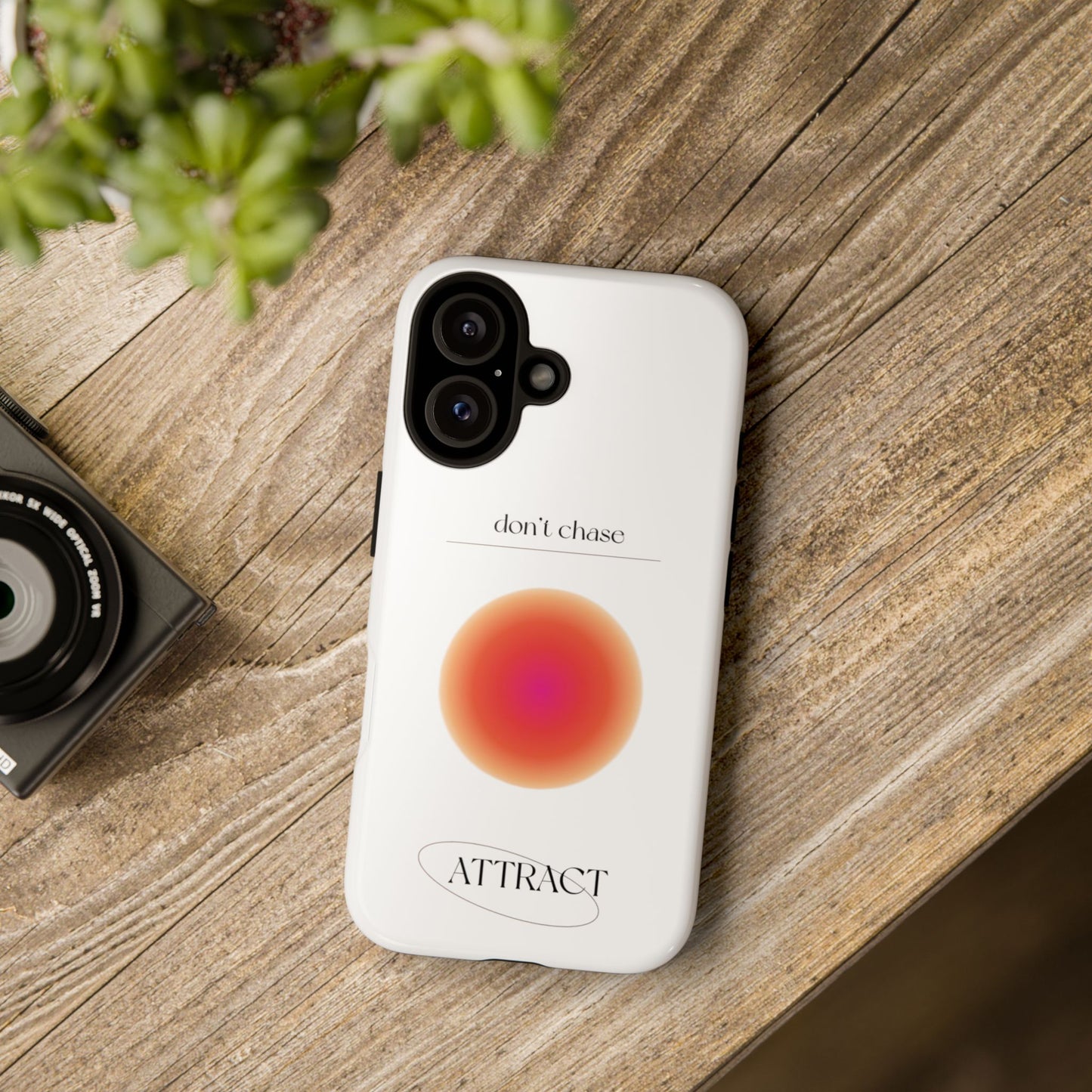 Phone Case, Don't Chase Attract Tough Cases, Durable Cover, Protective Shell, Rugged Case, Impact Resistant, Phone Accessory