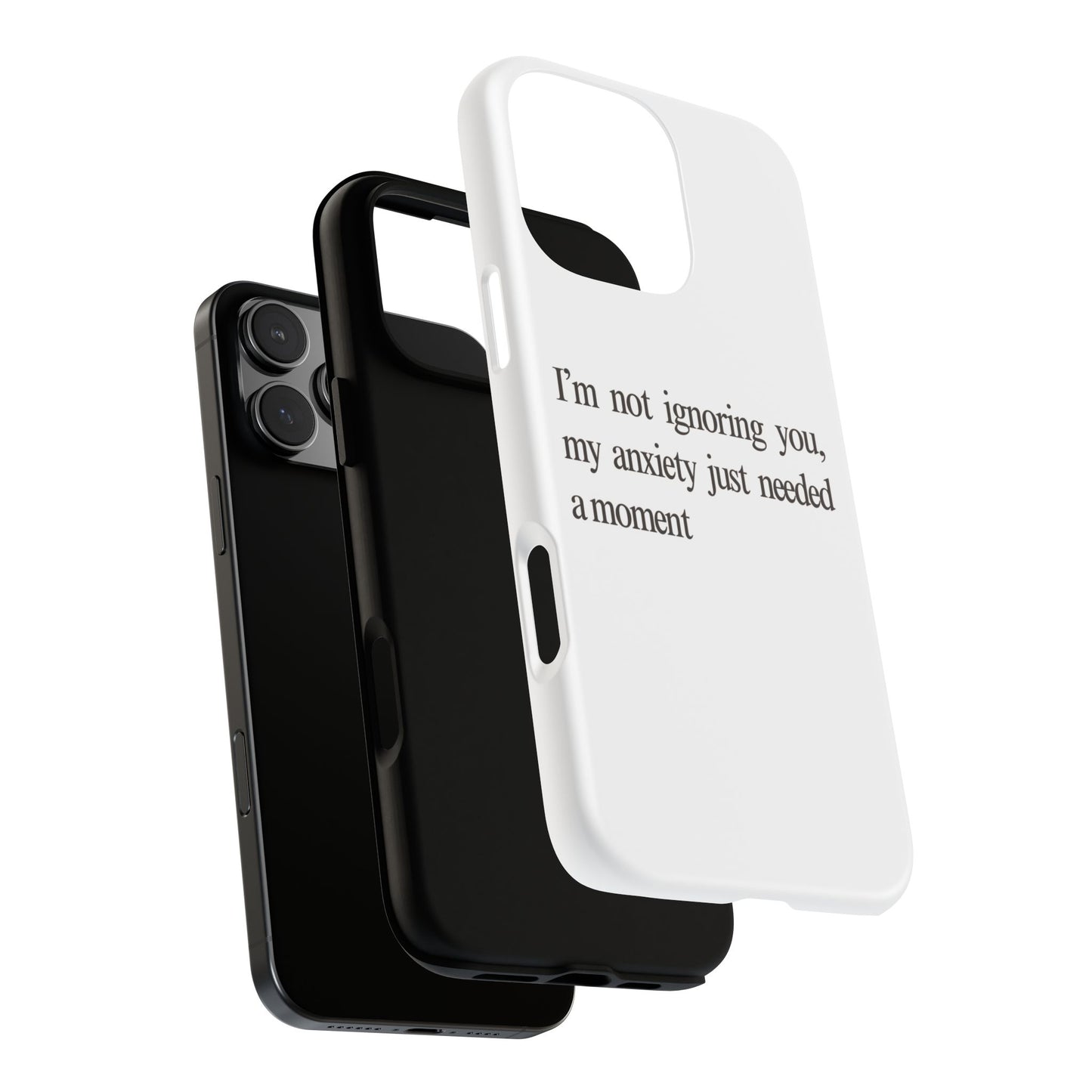 Anxiety Tough Phone Case, Stress Relief Gift, Mental Health Awareness, Protective Phone Cover, Inspirational Quote Case